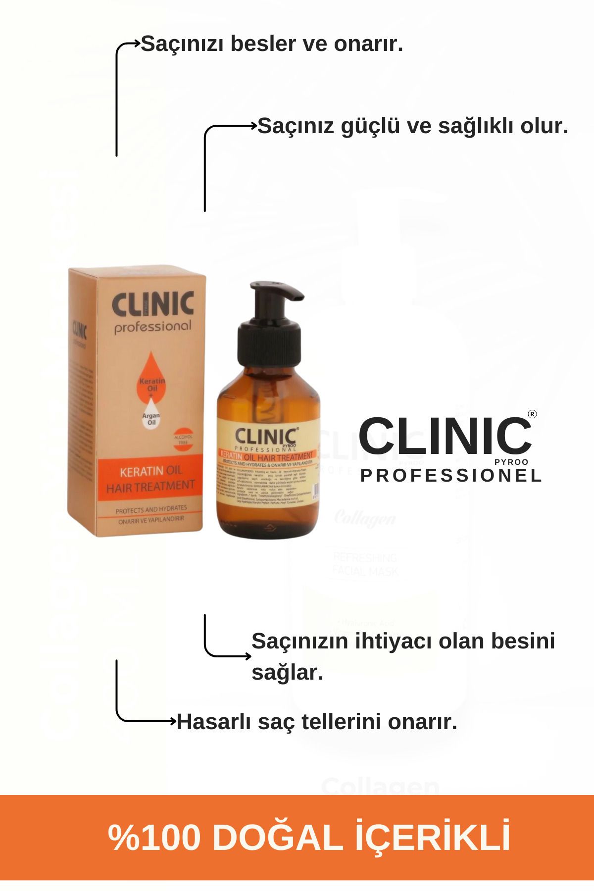 CLINIC PYROO Keratin Bakım Yağı (100 ML)-2