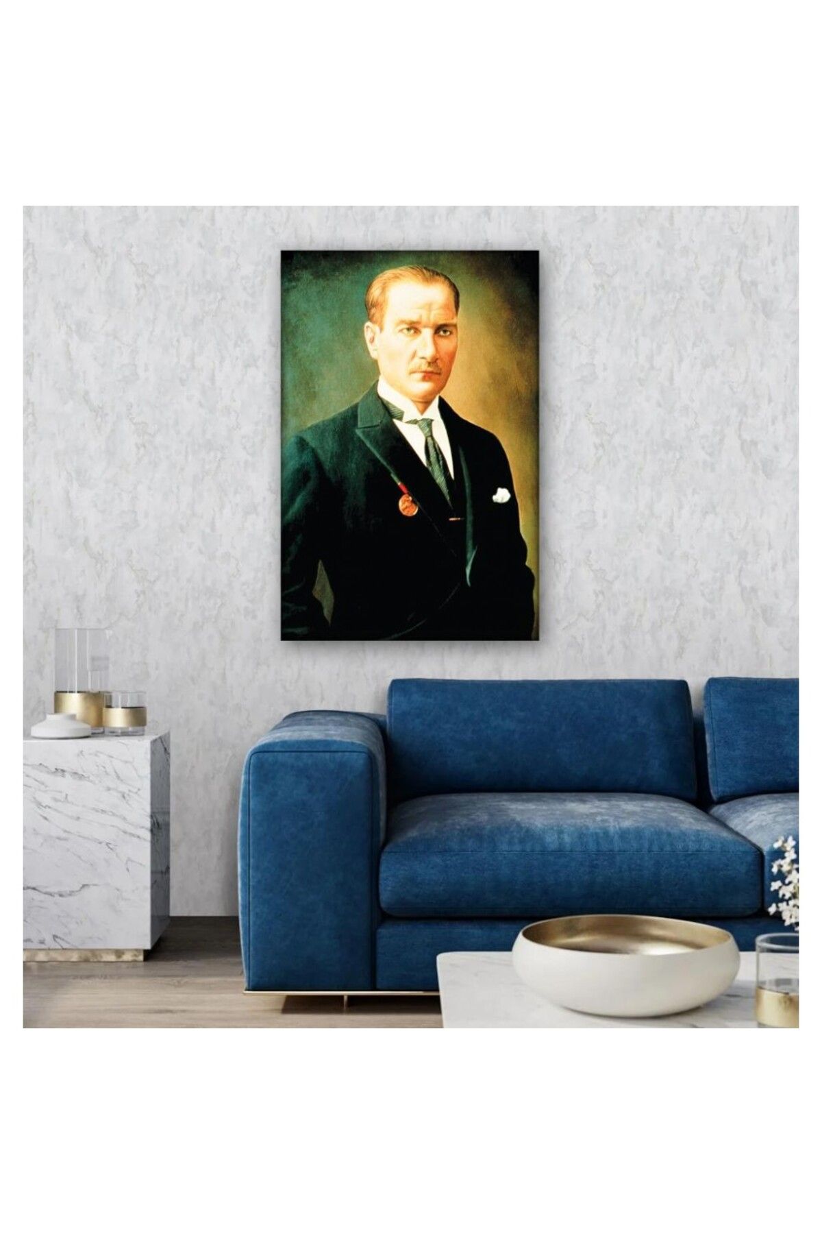 OK AKSESUAR Kanvas Tablo Atatürk Su (EvOfisHediyelik)