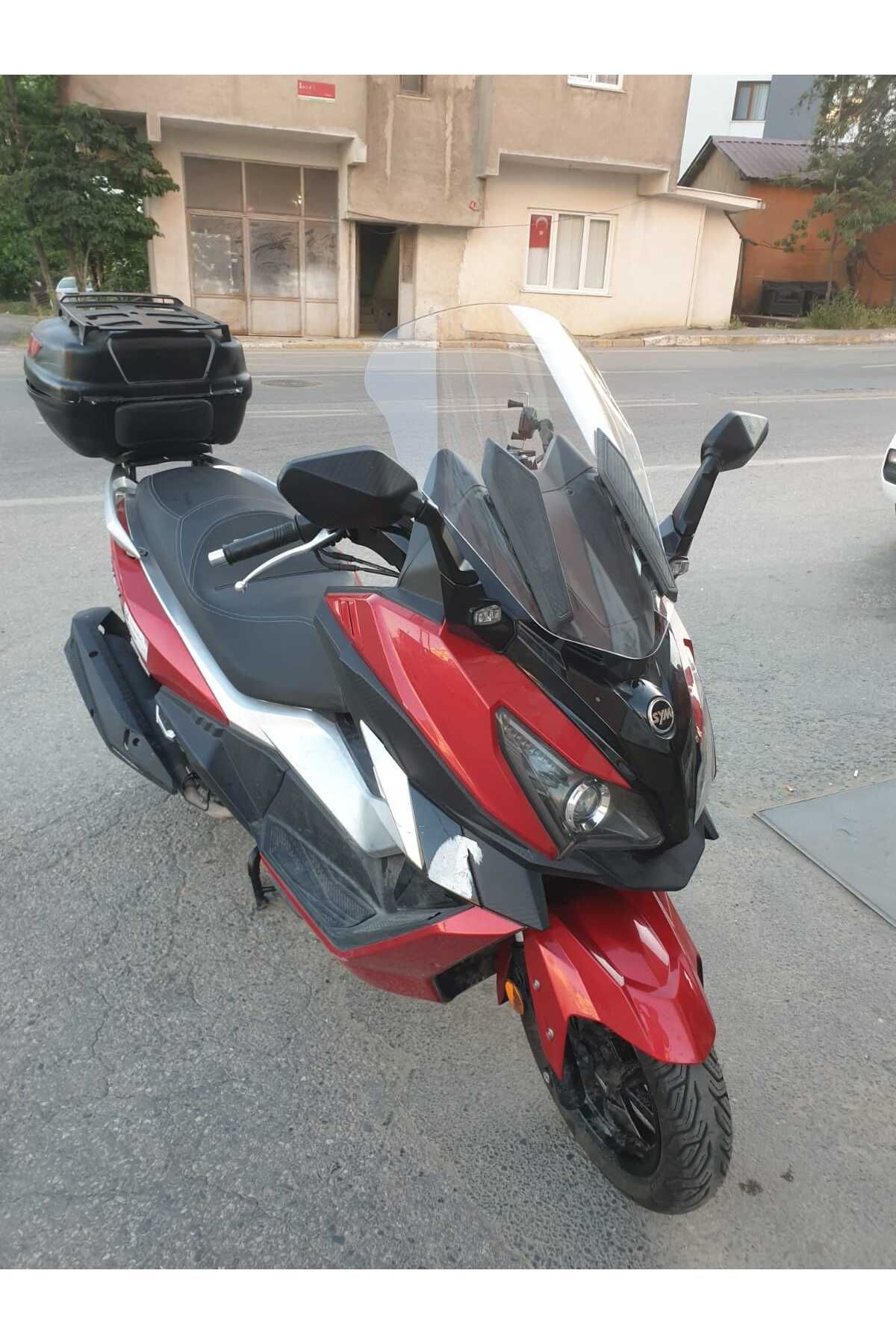 SYM Cruisym 250 Siperlik Ön Cam 2018 Model 57cm Şeffaf Renkli 4mm UZUN CAM