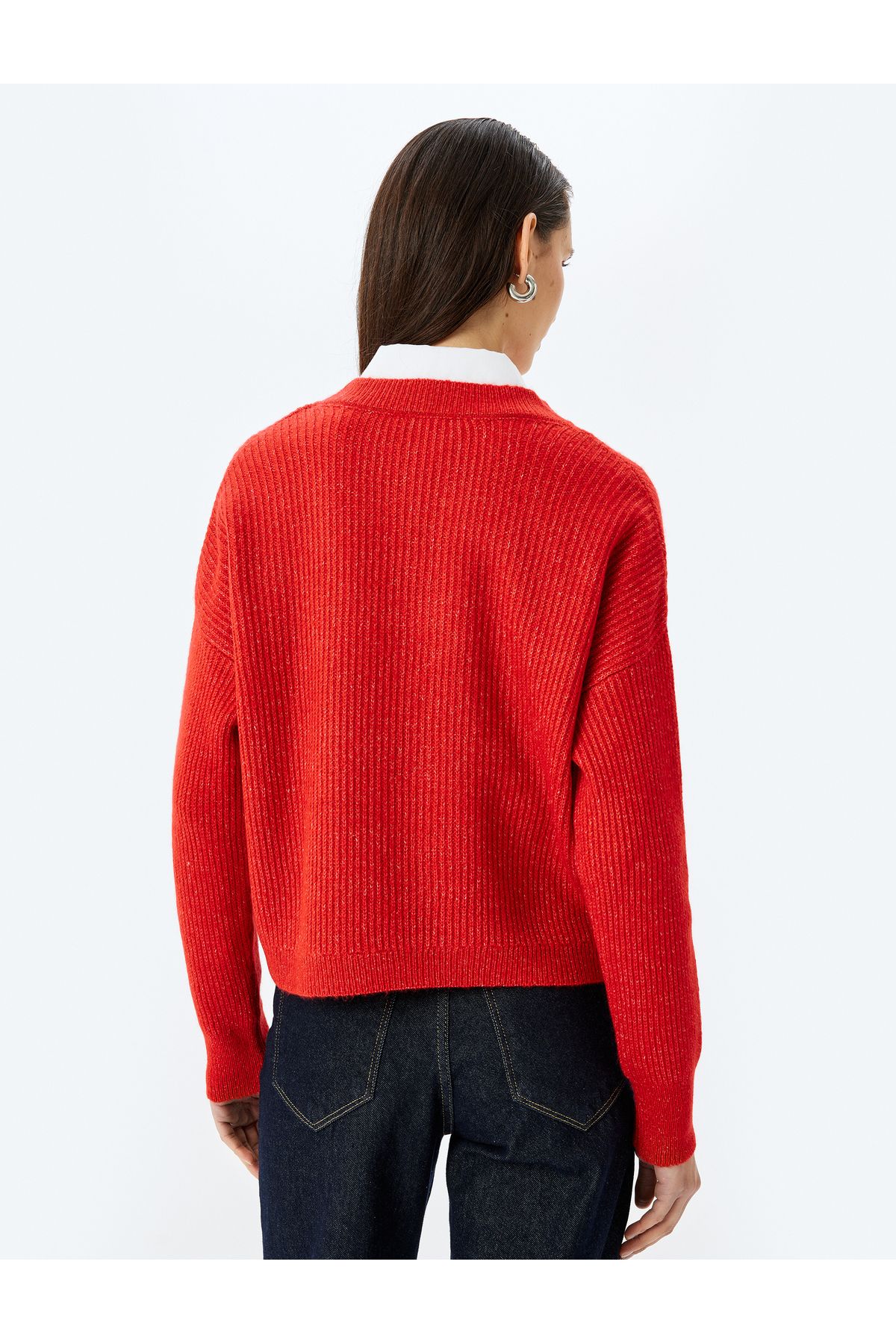 Koton-Kt - Long Sleeve V-Neck Sweater 4