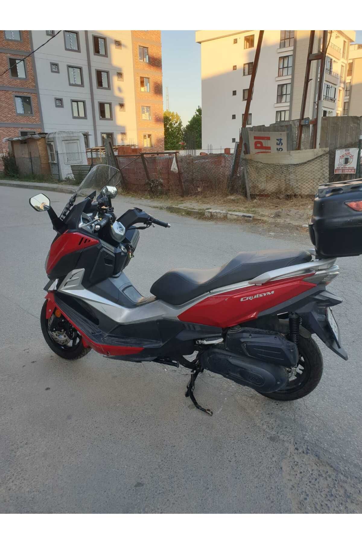 SYM Cruisym 250 Siperlik Ön Cam 2018 Model 57cm Şeffaf Renkli 4mm UZUN CAM