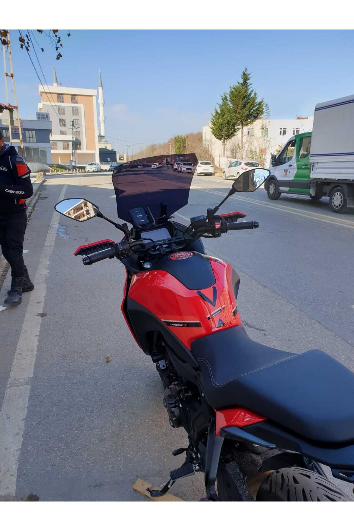 Yamaha Tracer 700 Siperlik Ön Cam 2021-2025 Model 59cm Siyah Renkli 4mm