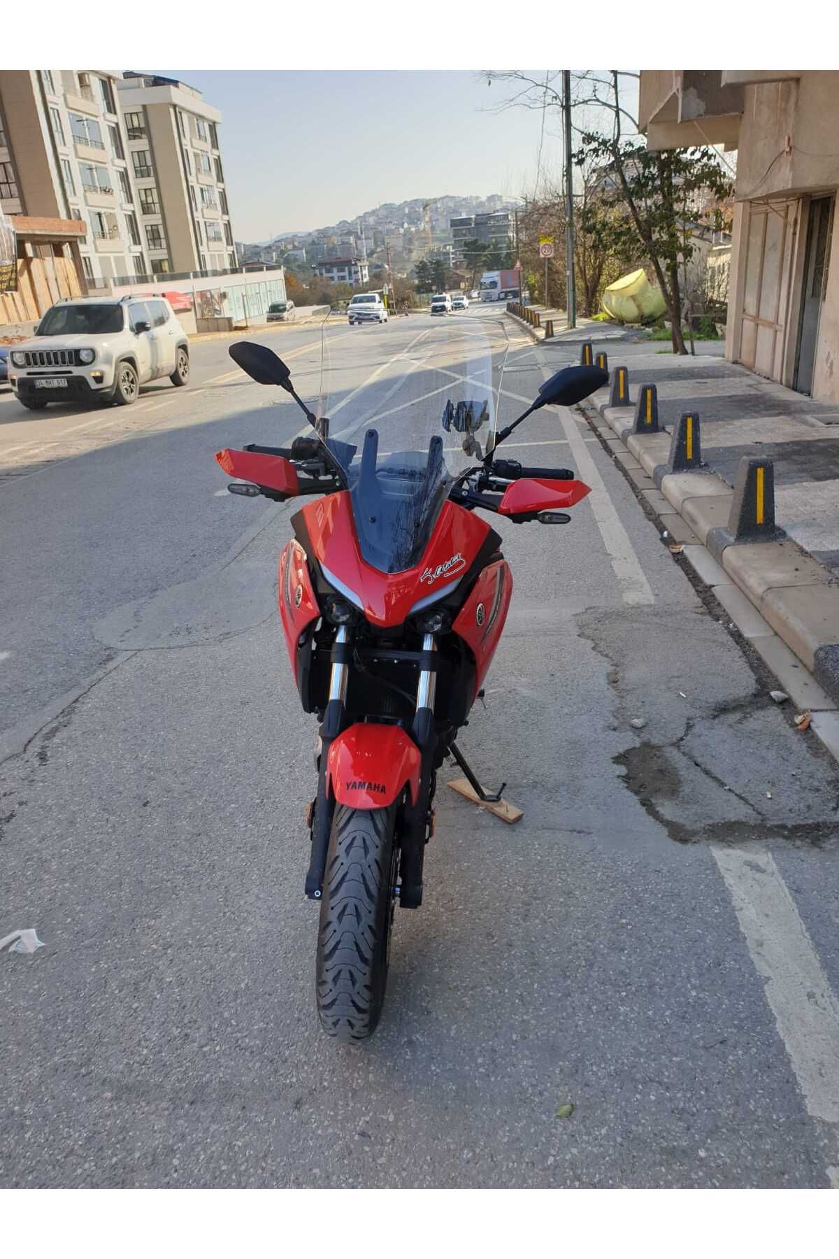 Yamaha Tracer 700 Siperlik Ön Cam 2021-2025 Model 59cm Şeffaf Renkli 4mm Uzun