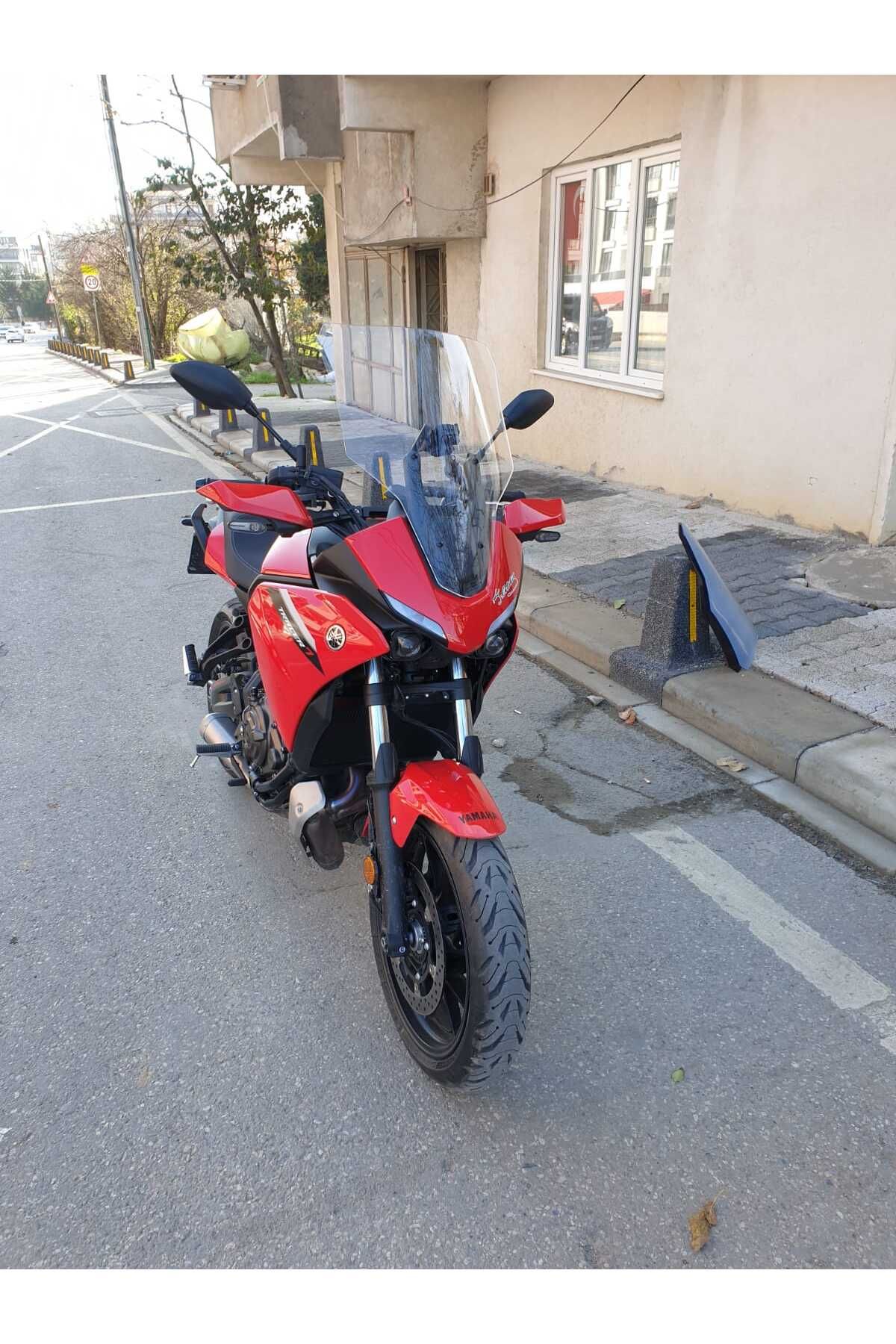 Yamaha Tracer 700 Siperlik Ön Cam 2021-2025 Model 59cm Şeffaf Renkli 4mm Uzun
