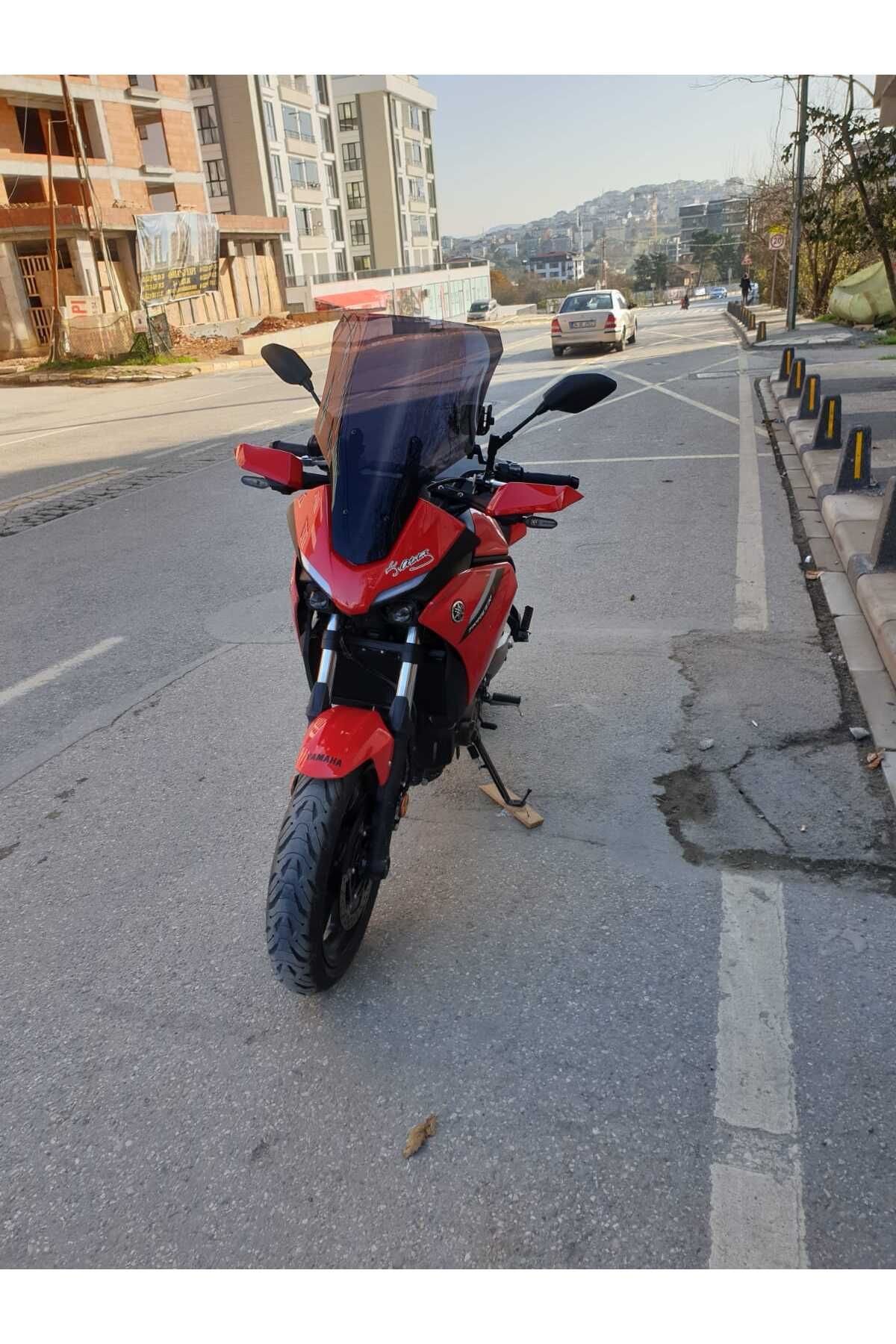 Yamaha Tracer 700 Siperlik Ön Cam 2021-2025 Model 59cm Siyah Renkli 4mm