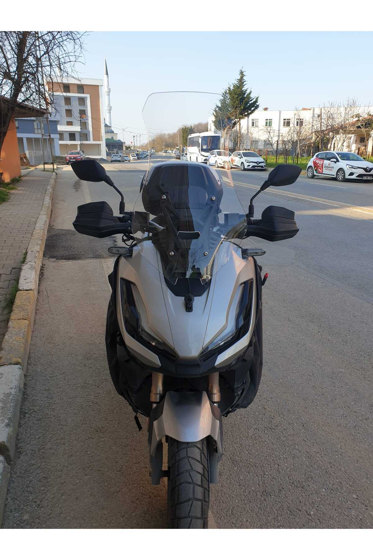 Honda Adv 350 Siperlik Ön Cam 2023-2025 Model 72cm Şeffaf Renkli 4mm UZUN CAM