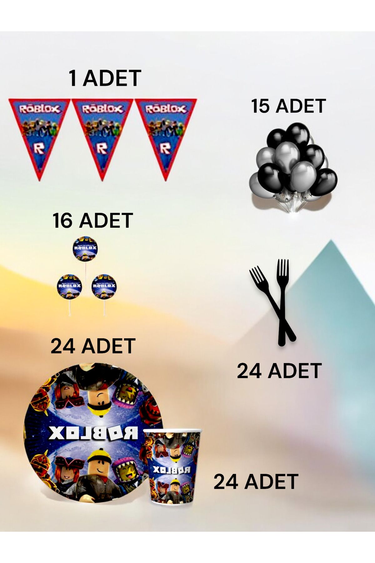 VibeHome-Roblox Themed m Pack for 24 - Birthday Party and Fun Events 1