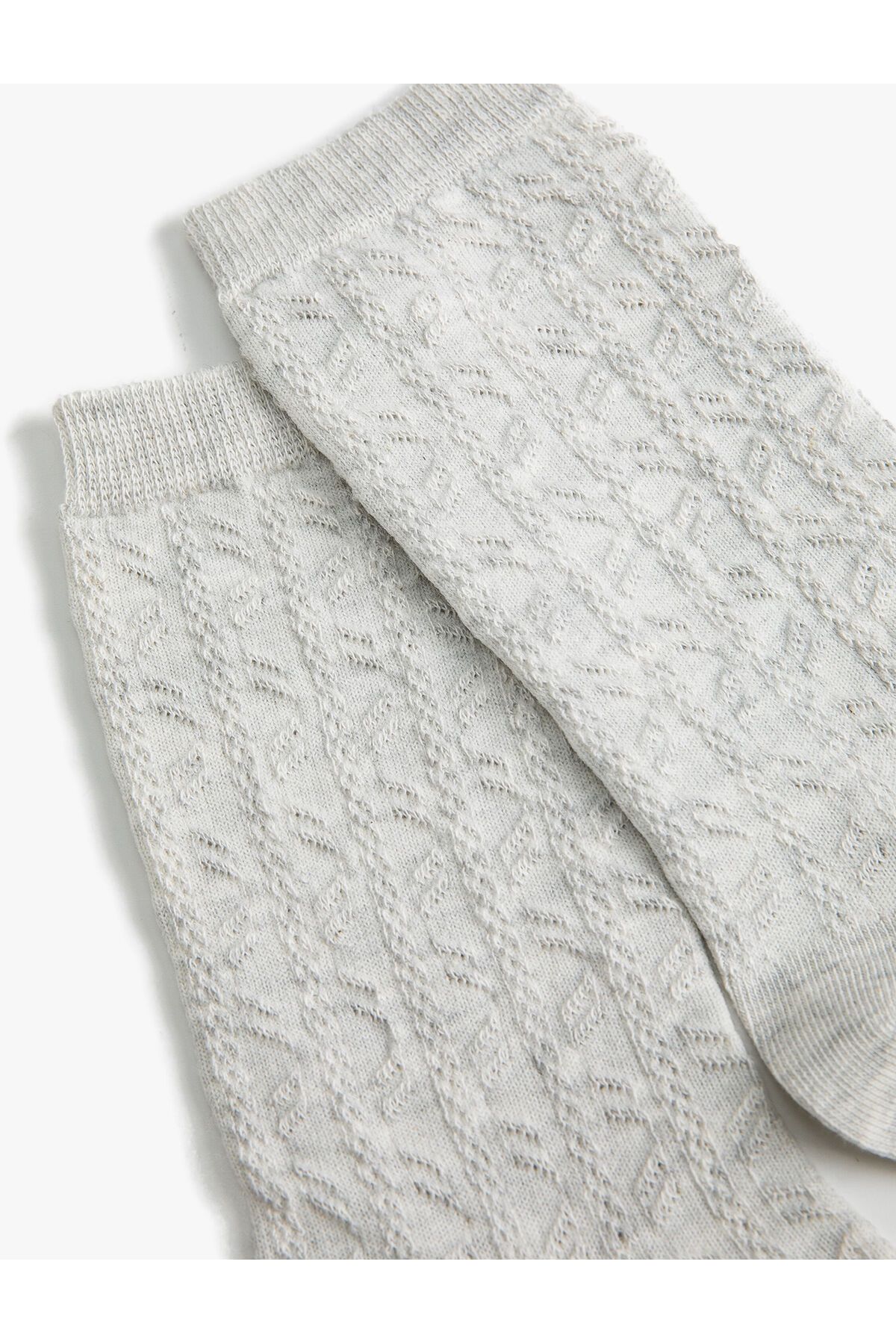 Koton-Textured Basic Socket Socks 3