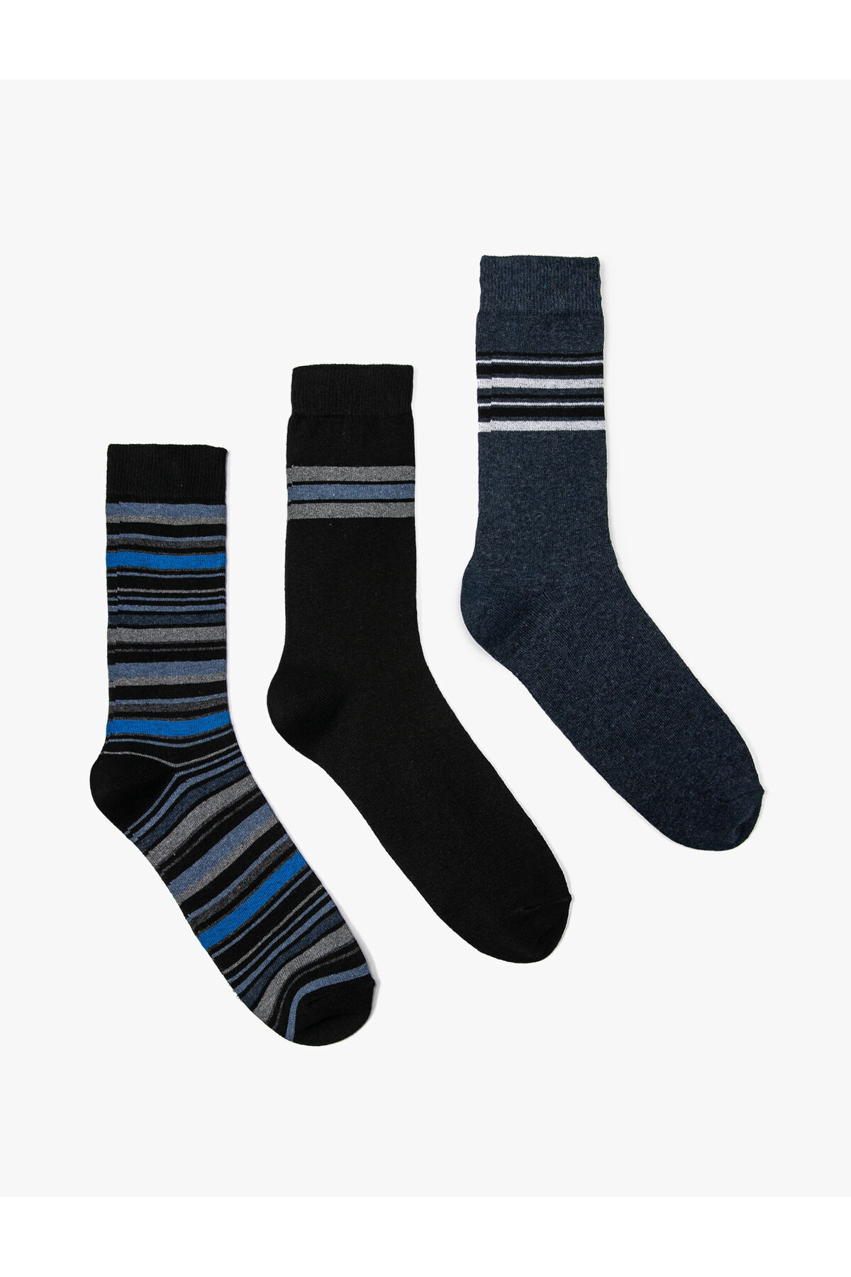 Koton Çizgili 3'lü Soket Çorap Seti Çok Renkli fotoğrafı 2 (önizleme)