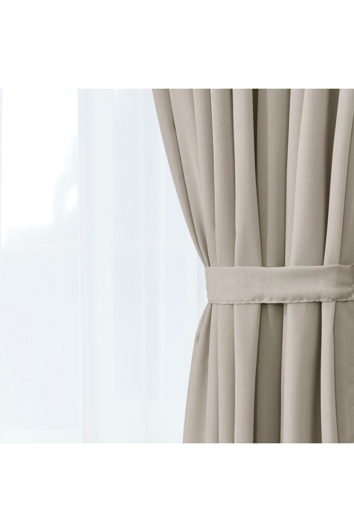 Evidea Soft Rista Fon Perde - Gri - 300x270 cm