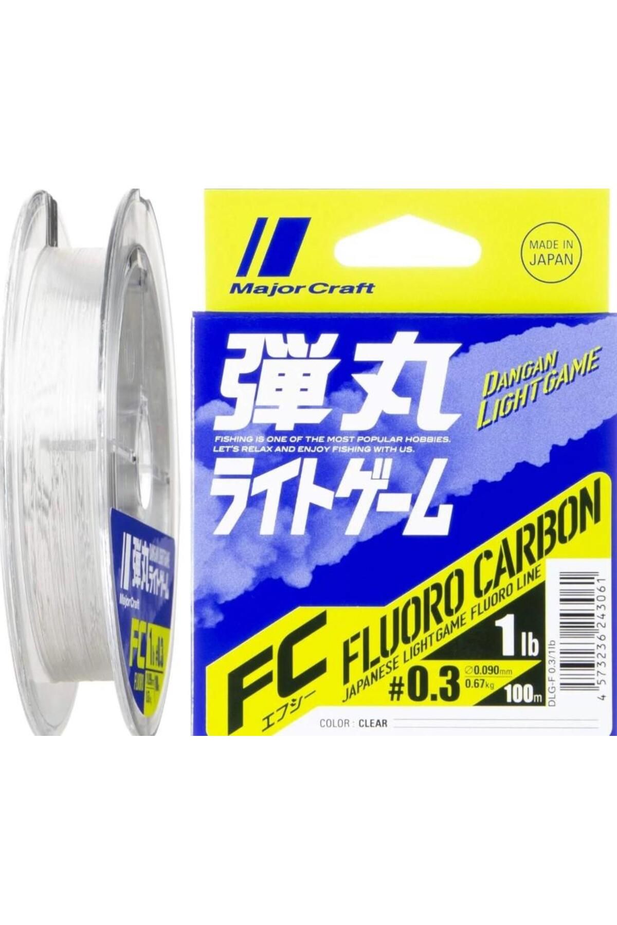 MAJOR CRAFT MC Dangan Fluoro Shock Leader DLG-0.3/0,090mm/1Lb/0.67kg/100mt.