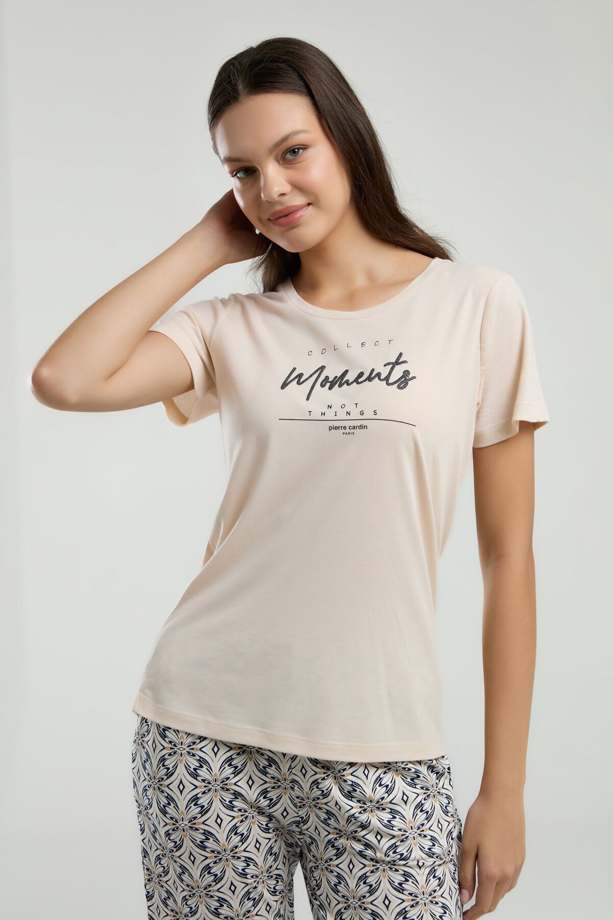 Pierre Cardin-Women's Cream Capri Set 3