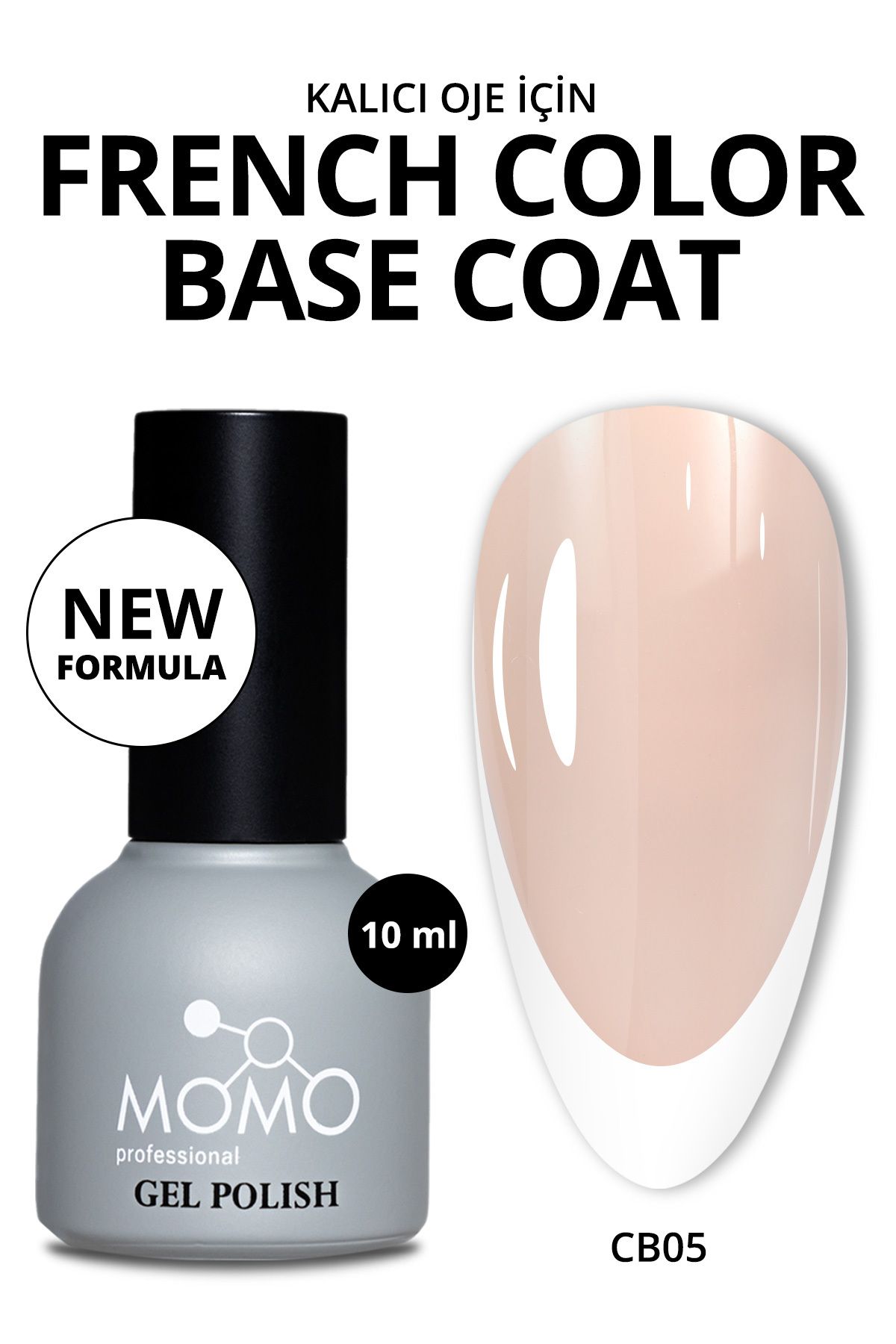 MOMO professional Kalıcı Oje French Color Base Coat Cb05, Ten, 10 ml