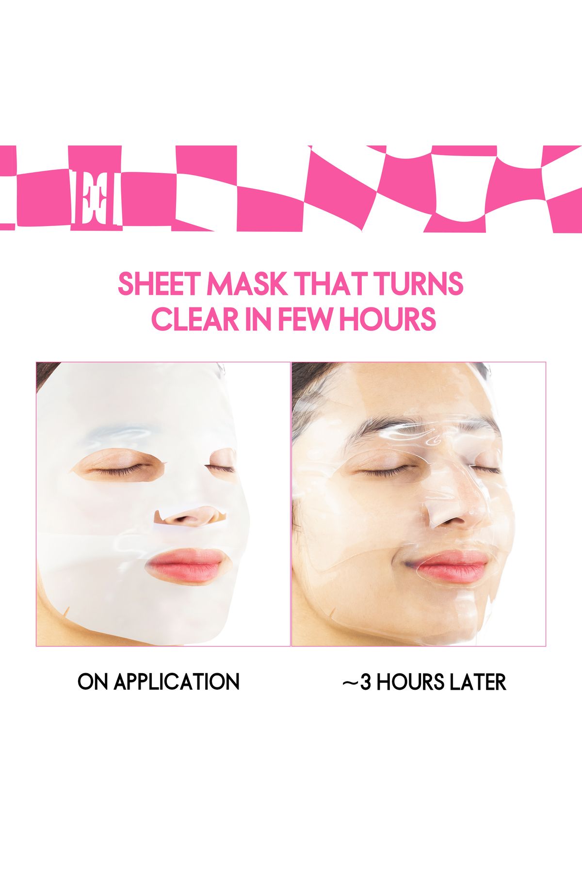 ELLE-Deep Collagen Color Changing Mask-Anti-Aging, Hydrating Overnight mask - Pack of 4 3
