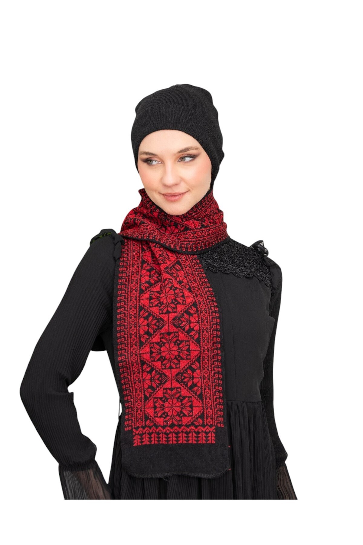 Zaytoon-وشاح للأطفال للجنسين - حبل تريكو، تطريز فلسطيني S 300009 5