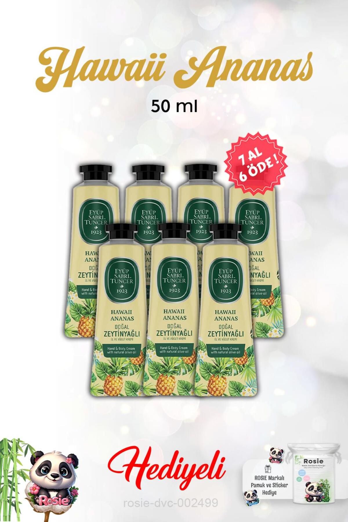 Eyüp Sabri Tuncer 50 ml El Ve Vücut Kremi Hawaii Ananas 7 AL 6 ÖDE ve Rosie