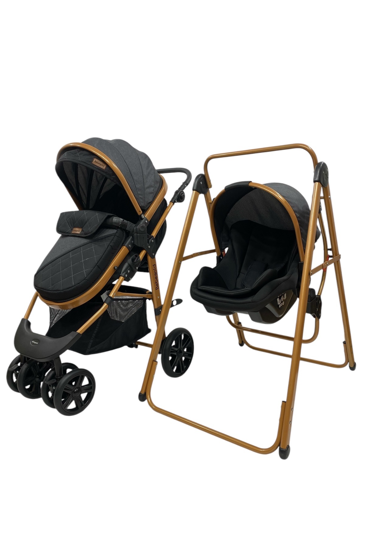 BEBEGOLD Travel Sistem, Pusetli, Çift Yönlü, Salıncak  Bebek Arabası Set