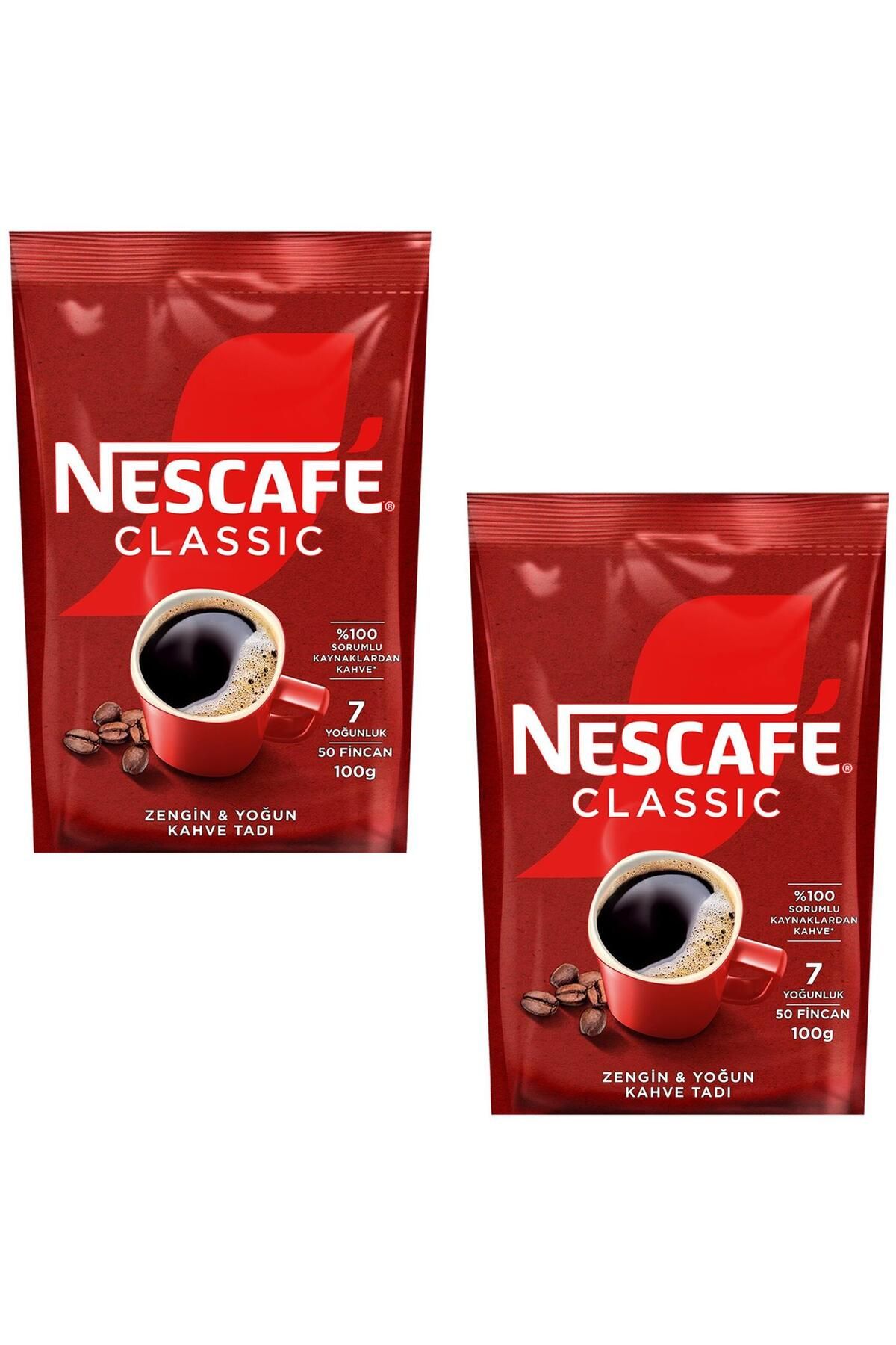 Nescafe Classic Çözünebilir Kahve 100 gr 2 Adet