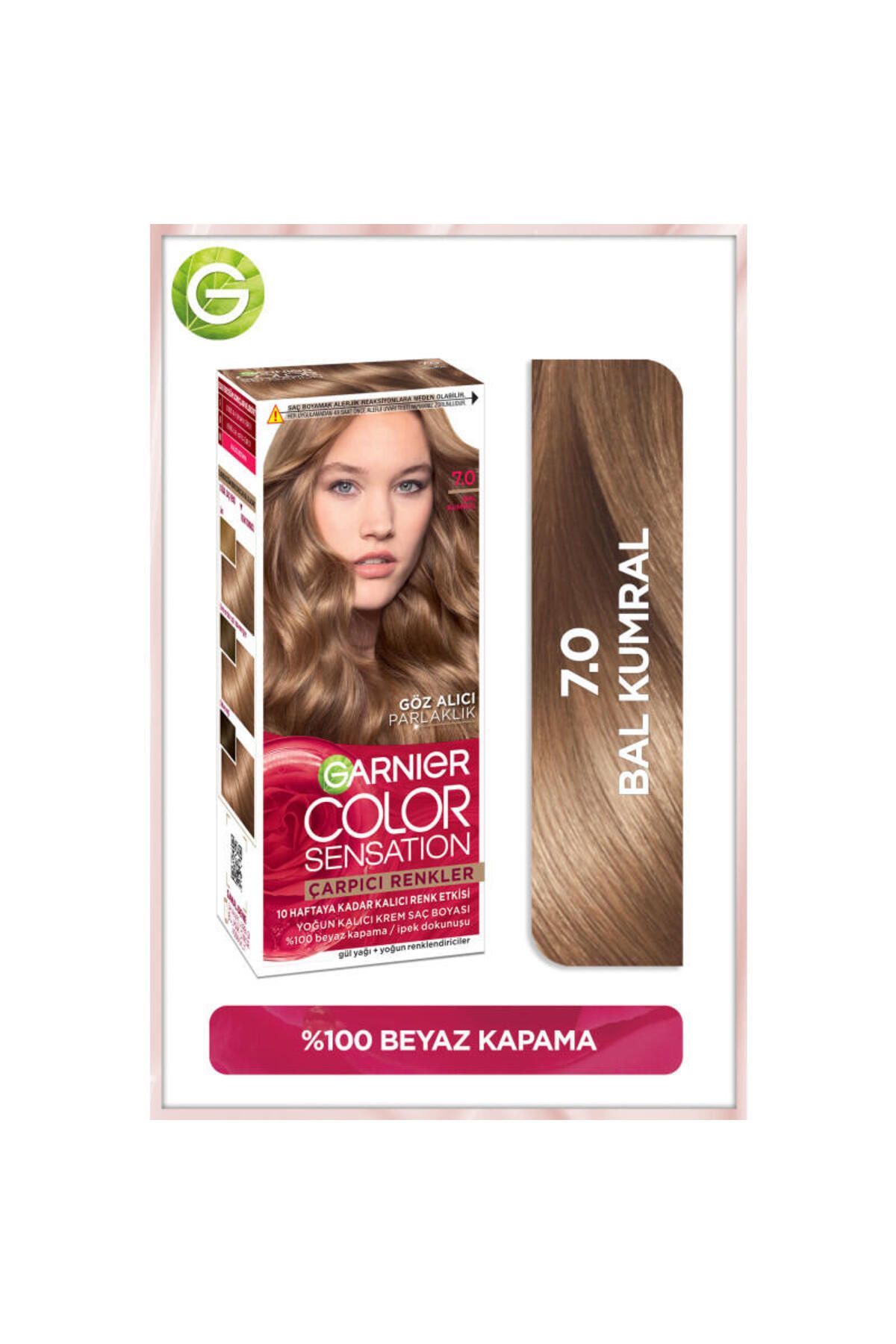 Garnier Çarpıcı Renkler Yoğun Kalıcı Saç Boyası No: 7.0 Bal Kumral