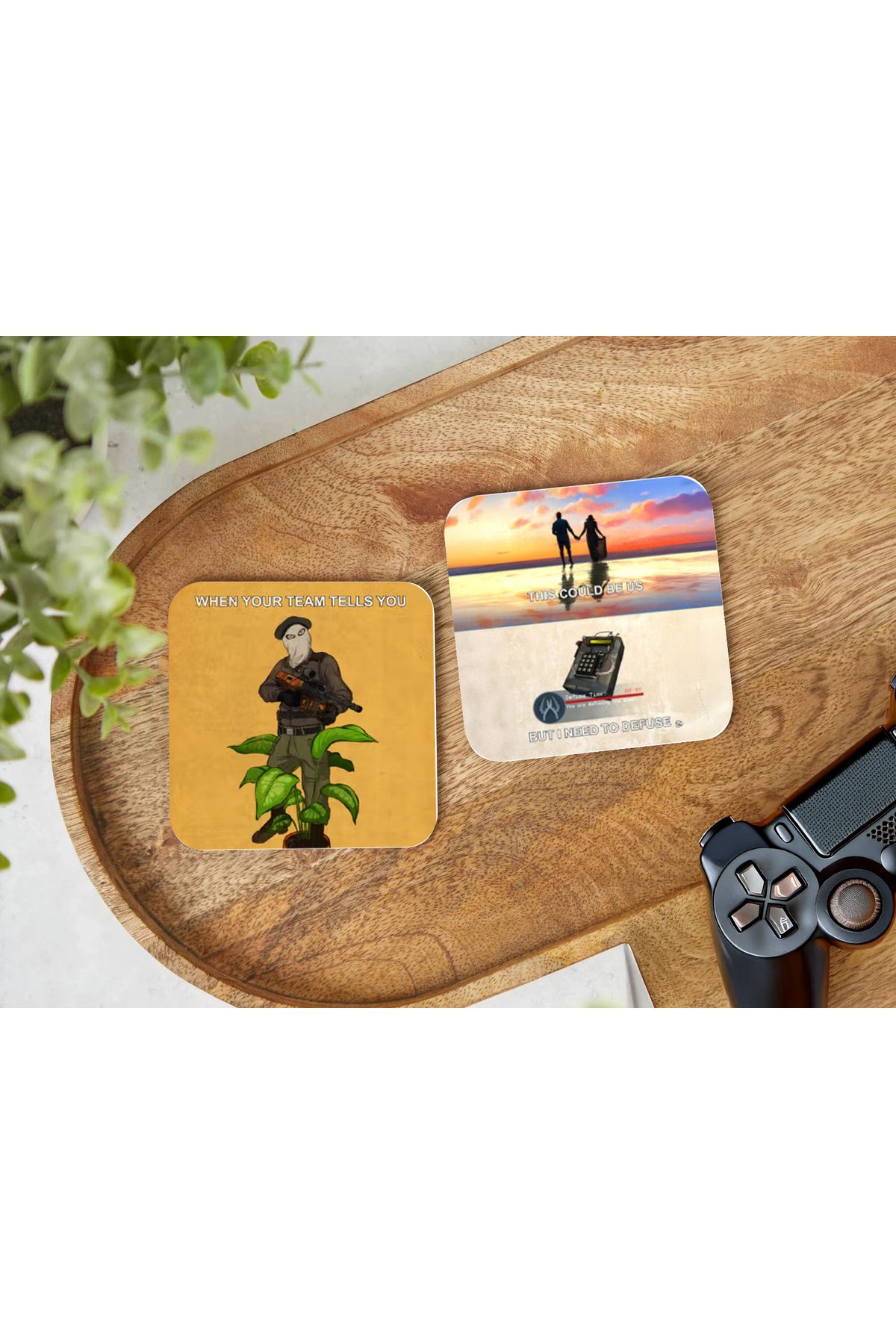 arslart-Workshop Counter-Strike Themed Wooden Coasters Set of 4 (10X10 cm) 3