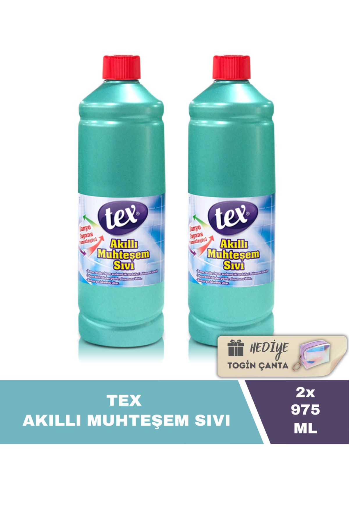 Tex Akıllı Muhteşem Sıvı 975 ML X2 Adet + Hediye Togin Çanta