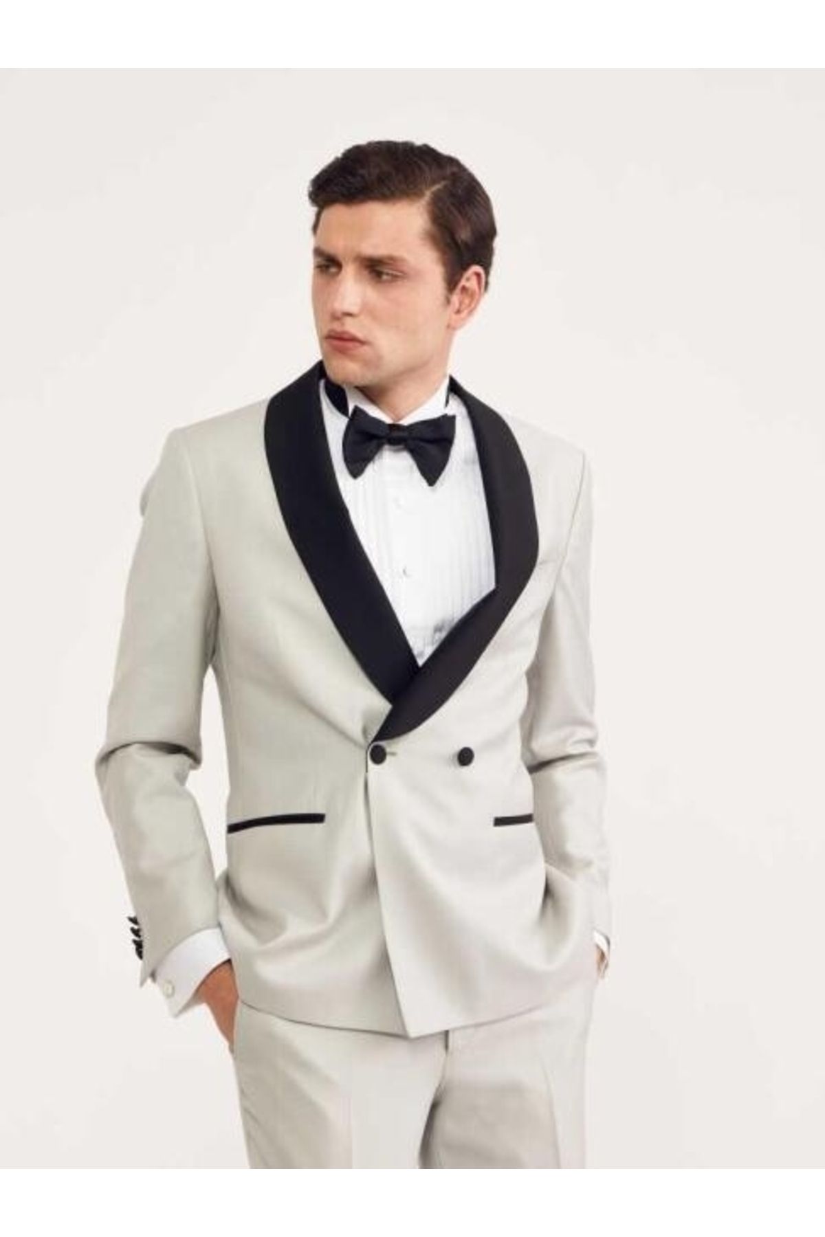 اسموکینگ نود مردانه SLIM FIT 6 DROP اورجینال Bisse