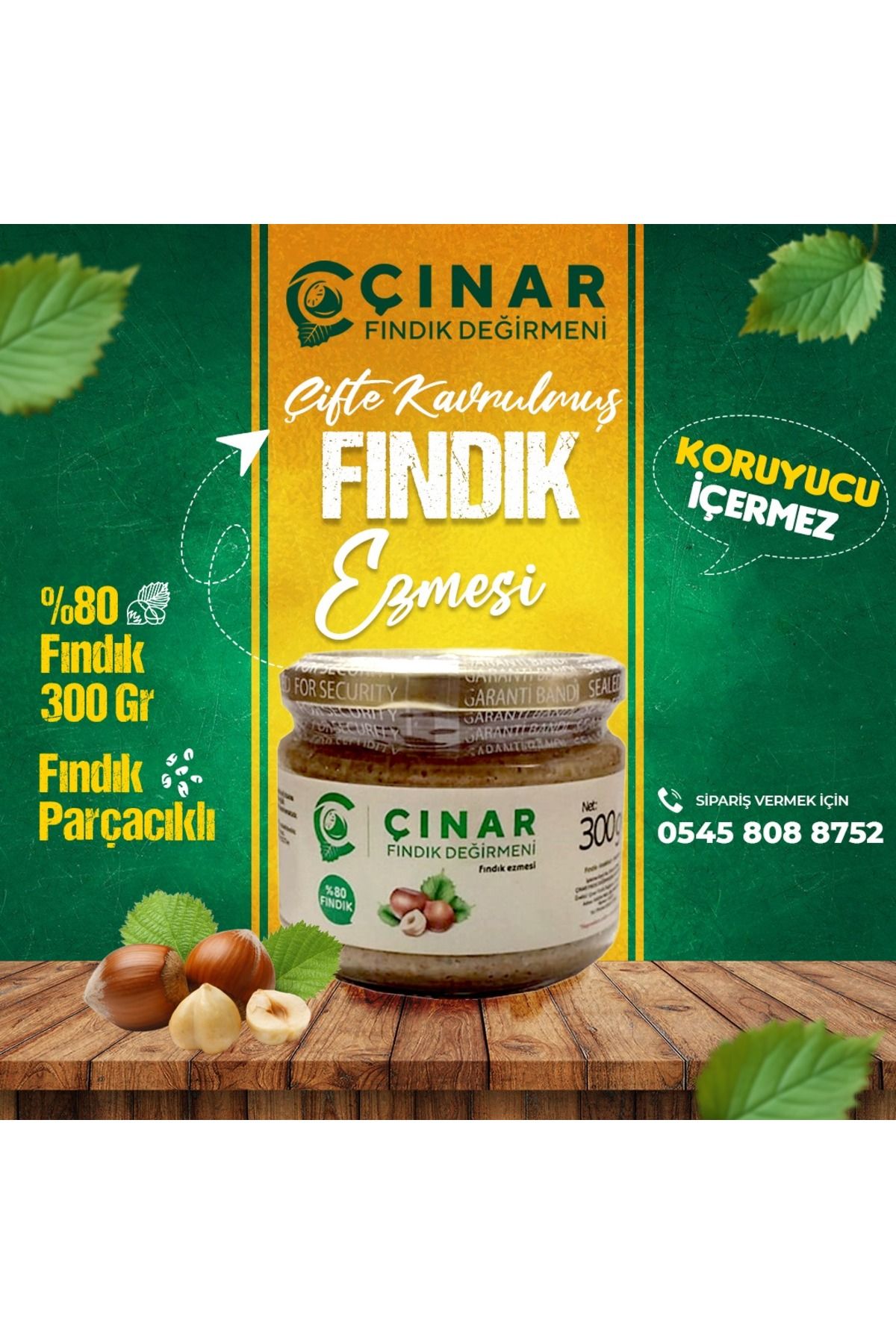 Çınar FINDIK EZMESİ 300 GR