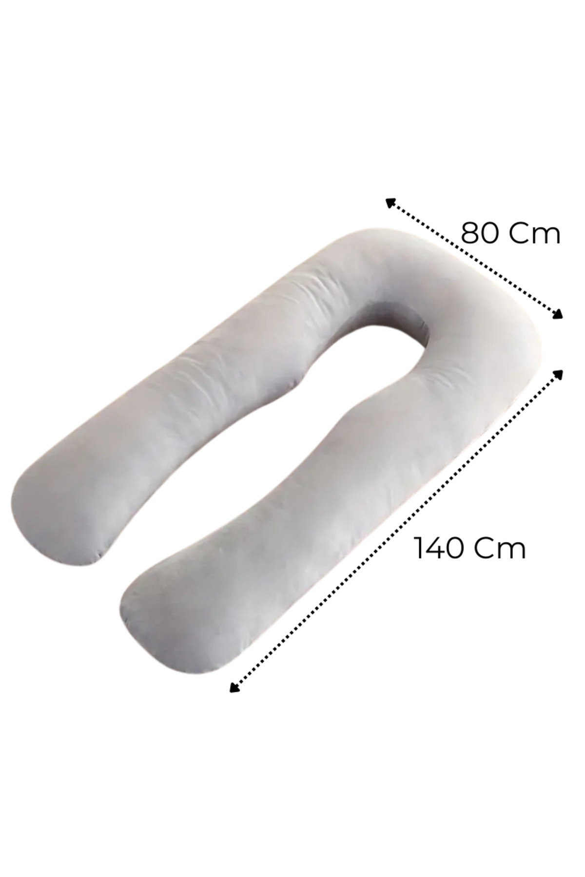 MoMMe 5 Farklı Bölge Destekli Hamile Yastığı Astarlı Çantalı Gri fotoğrafı 4 (önizleme)