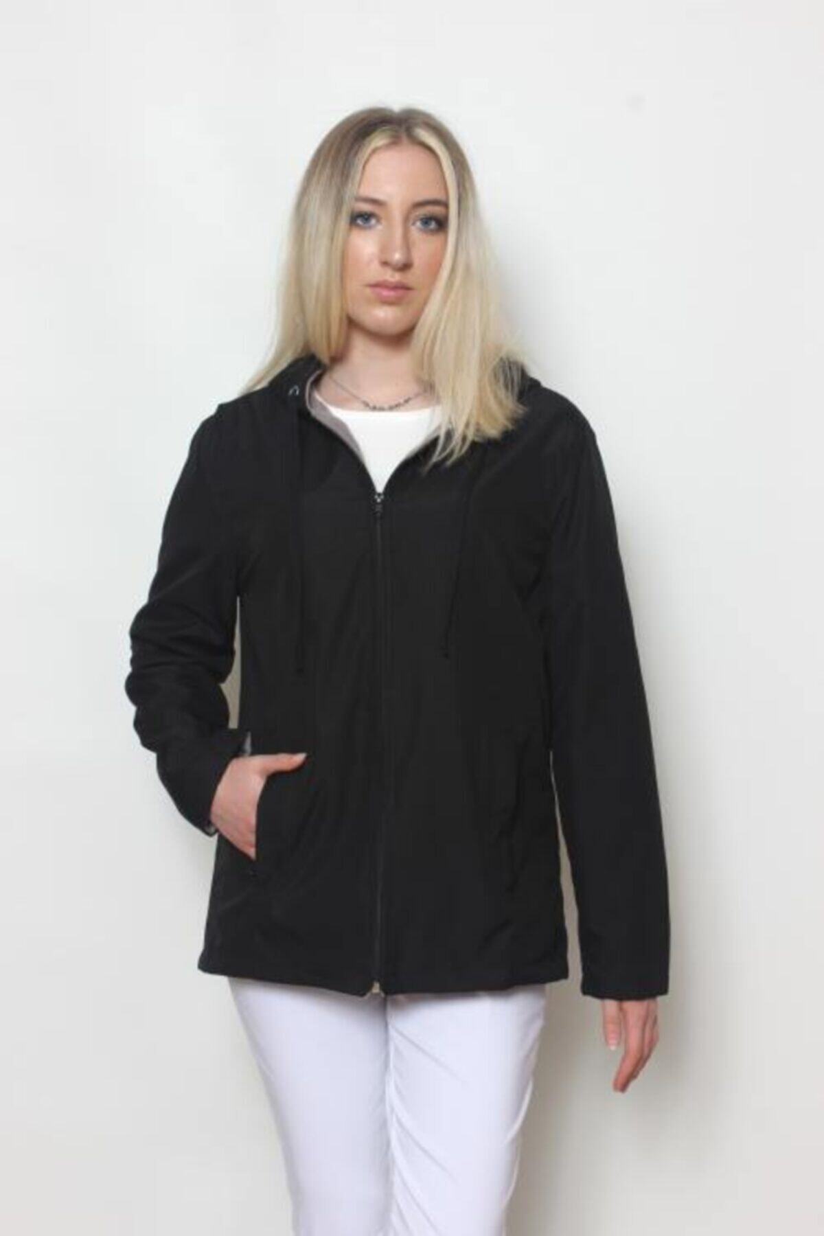 Cottoncool  Kadın Siyah Içi Polar Mont - Görsel 4