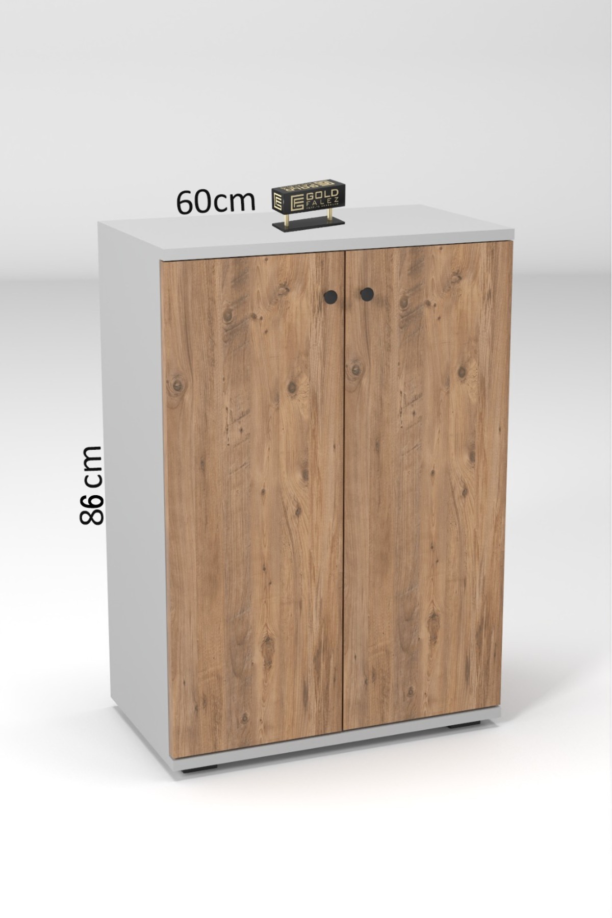Goldfalez Kapaklı Ayakkabılık Çam Beyaz 86 cm görsel 4