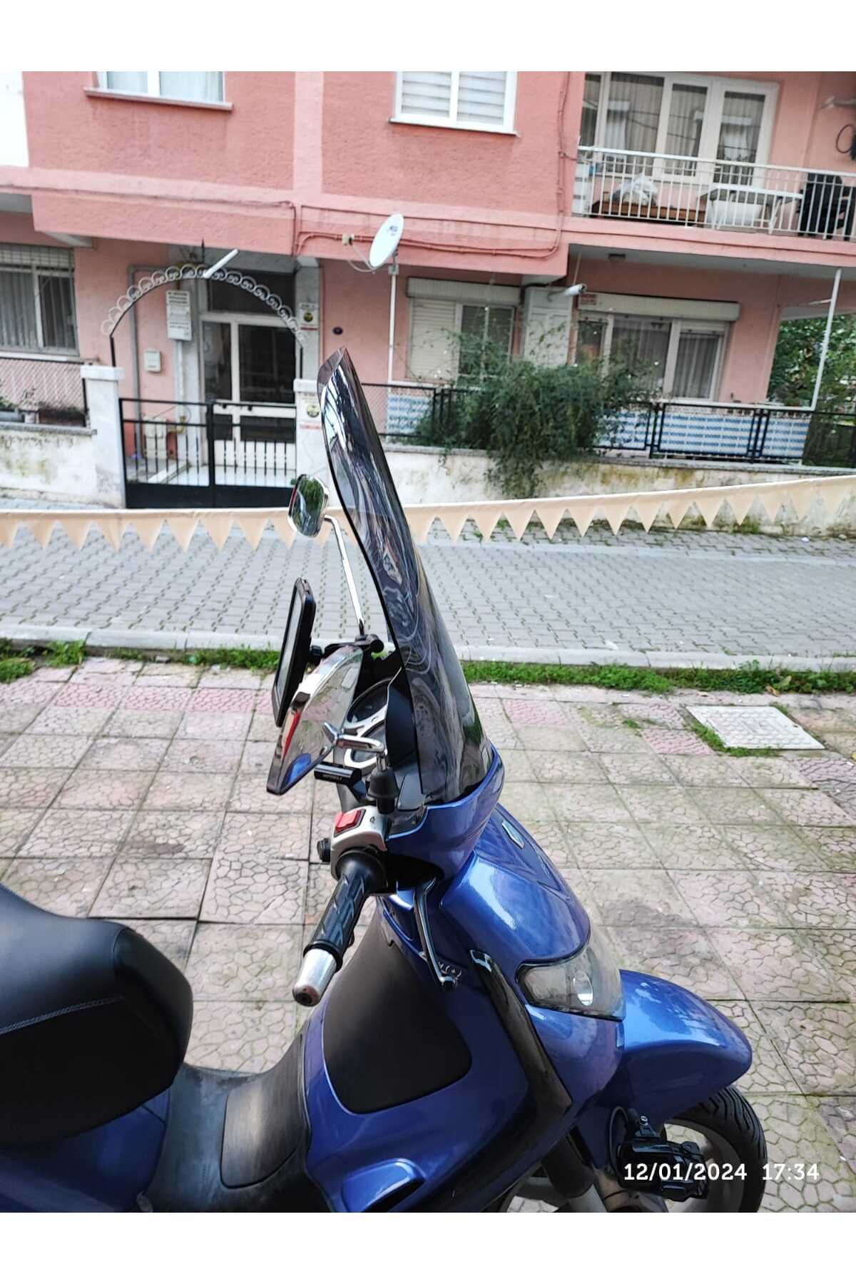 Piaggio Beverly 250 Siperlik Ön Cam 2005 2007 Model 44cm Füme Renkli 4mm