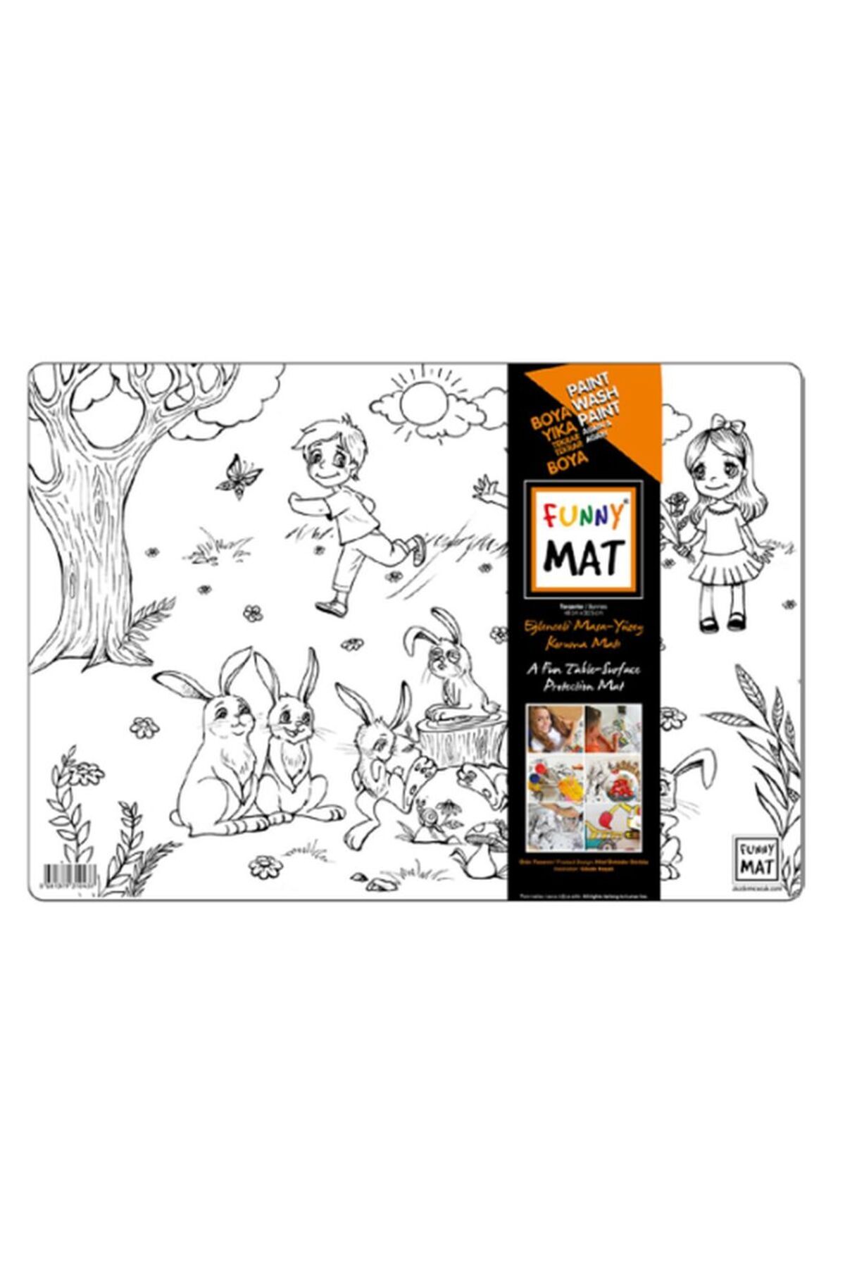 Akademi Çocuk Funny Mat- Tavşanlar - 33,5x48cm