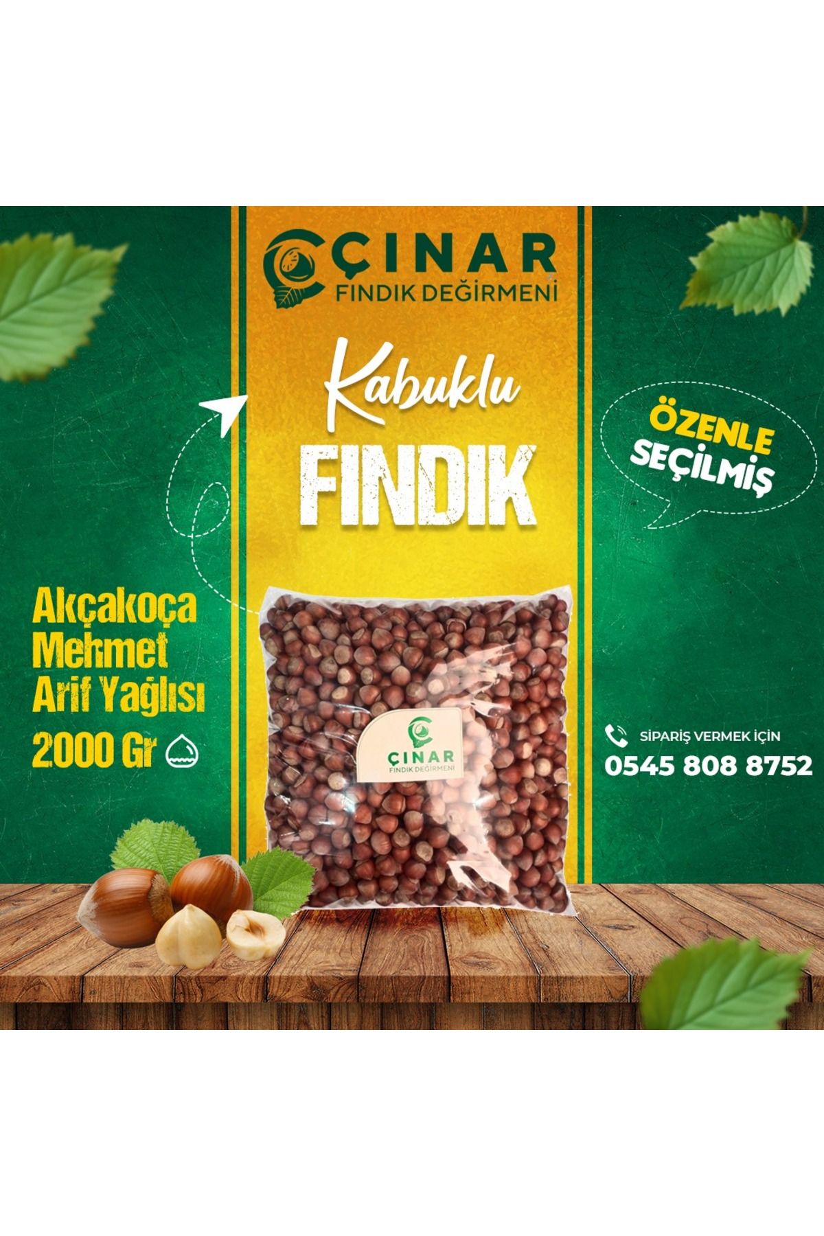 Çınar KABUKLU FINDIK 2 KG