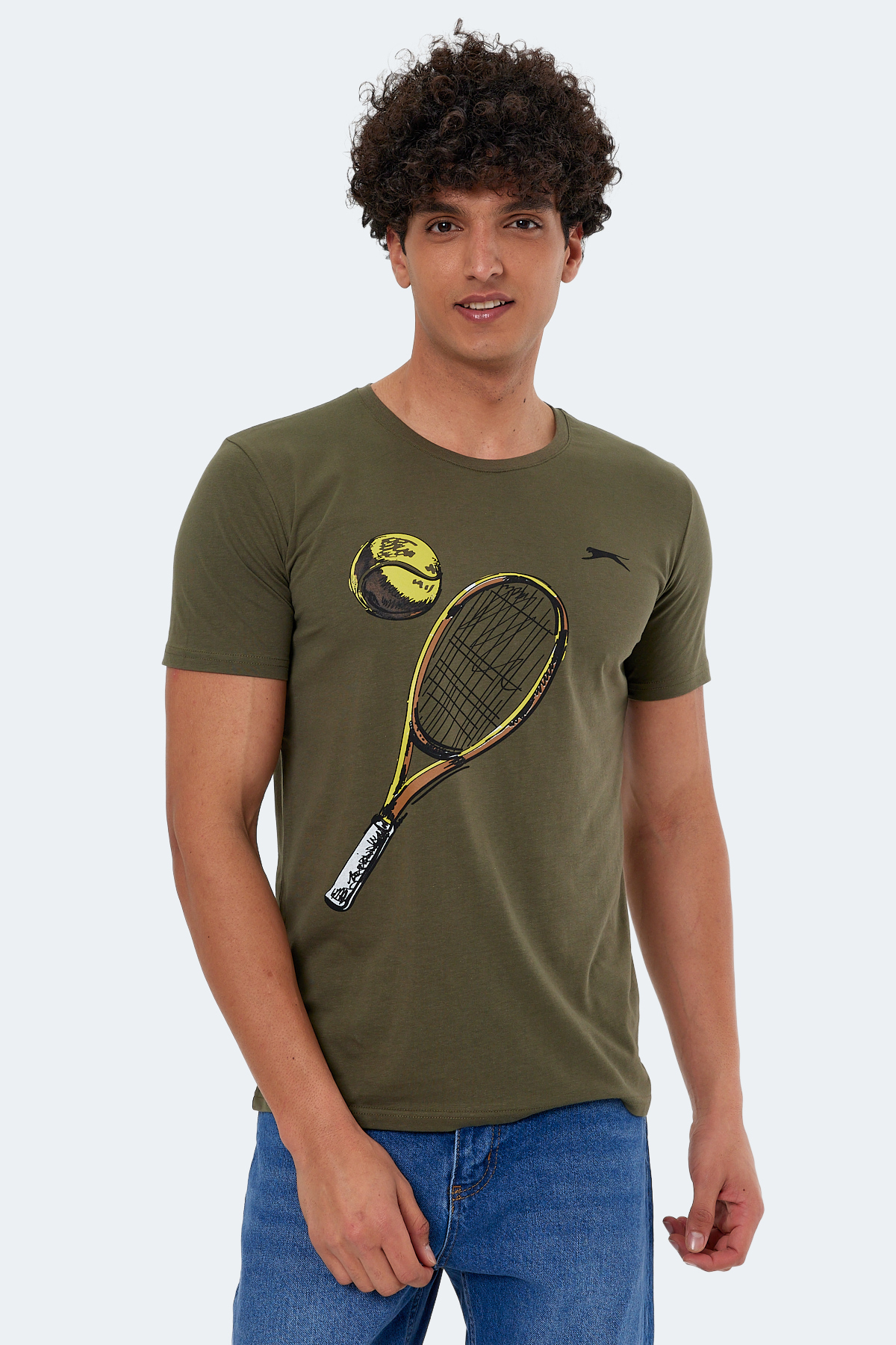 تی شرت مردانه Katons مدل خاکی اسلازنگر تی شرت Slazenger