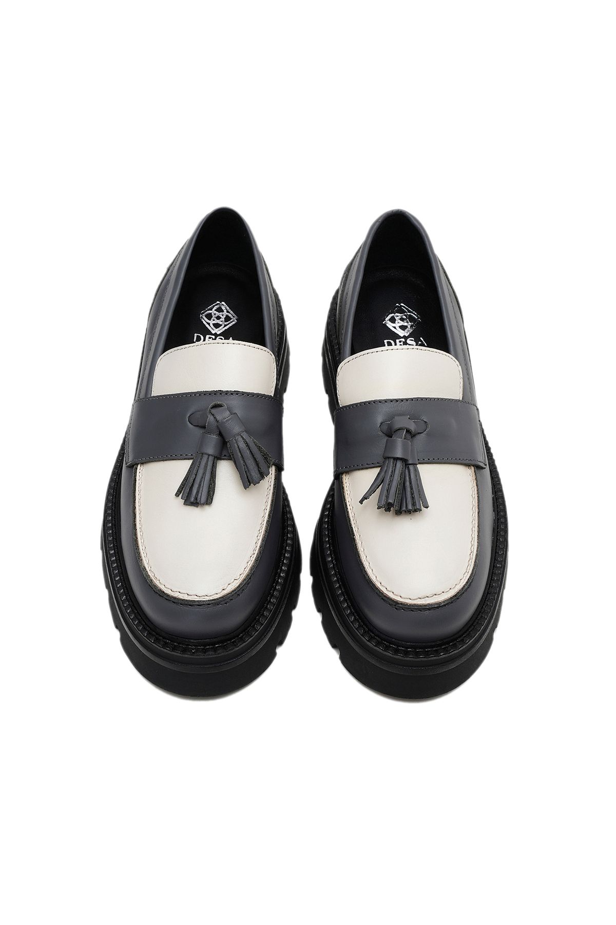 Desa-Γυναικείο Loafer από δέρμα Anthracite 2