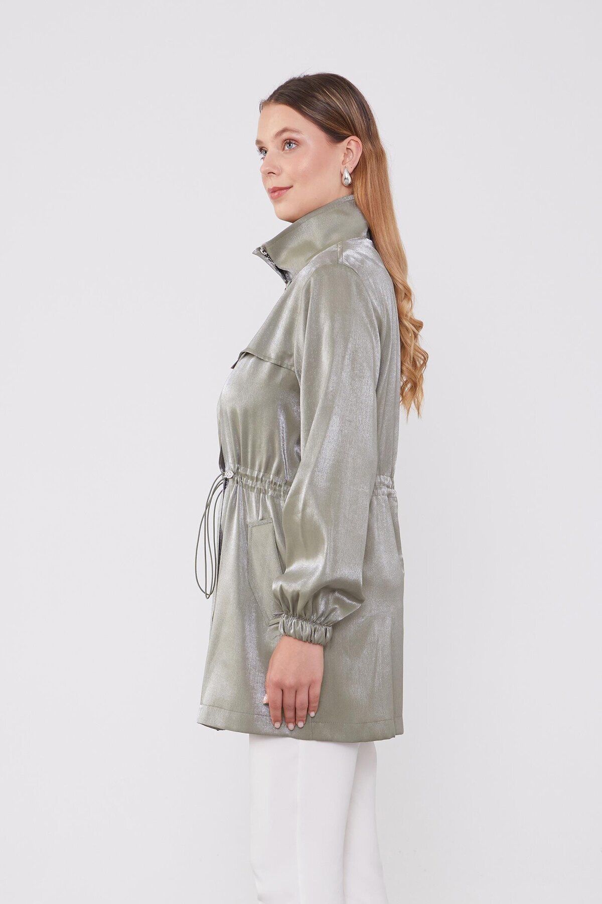 Levidor-Shiny Khaki Sparklin - High Waist Cap 4