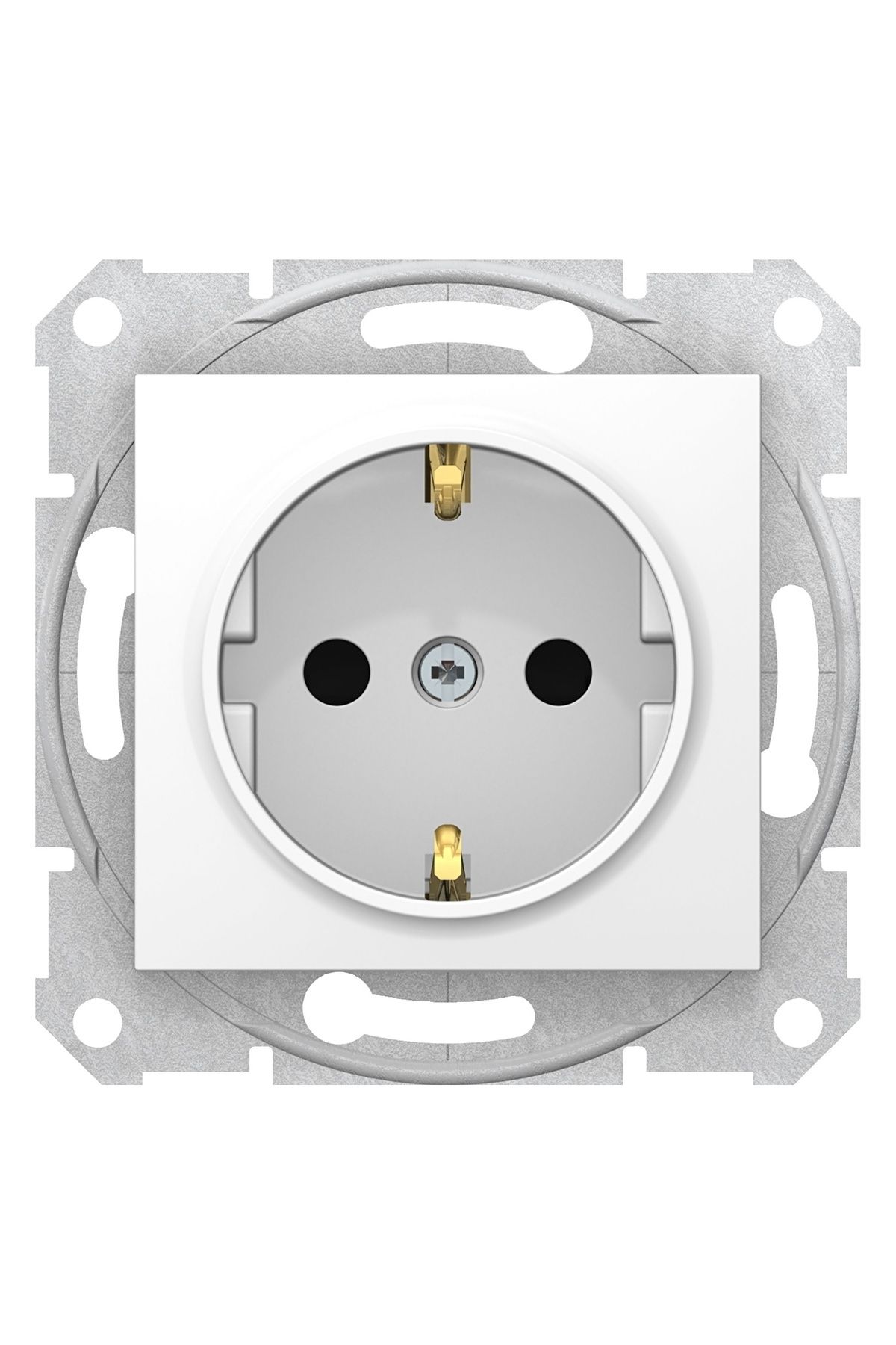 SCHNEIDER-- Sedna - Single Socket Outlet, Side Grounding - 16A Shutter, White Without Frame 1