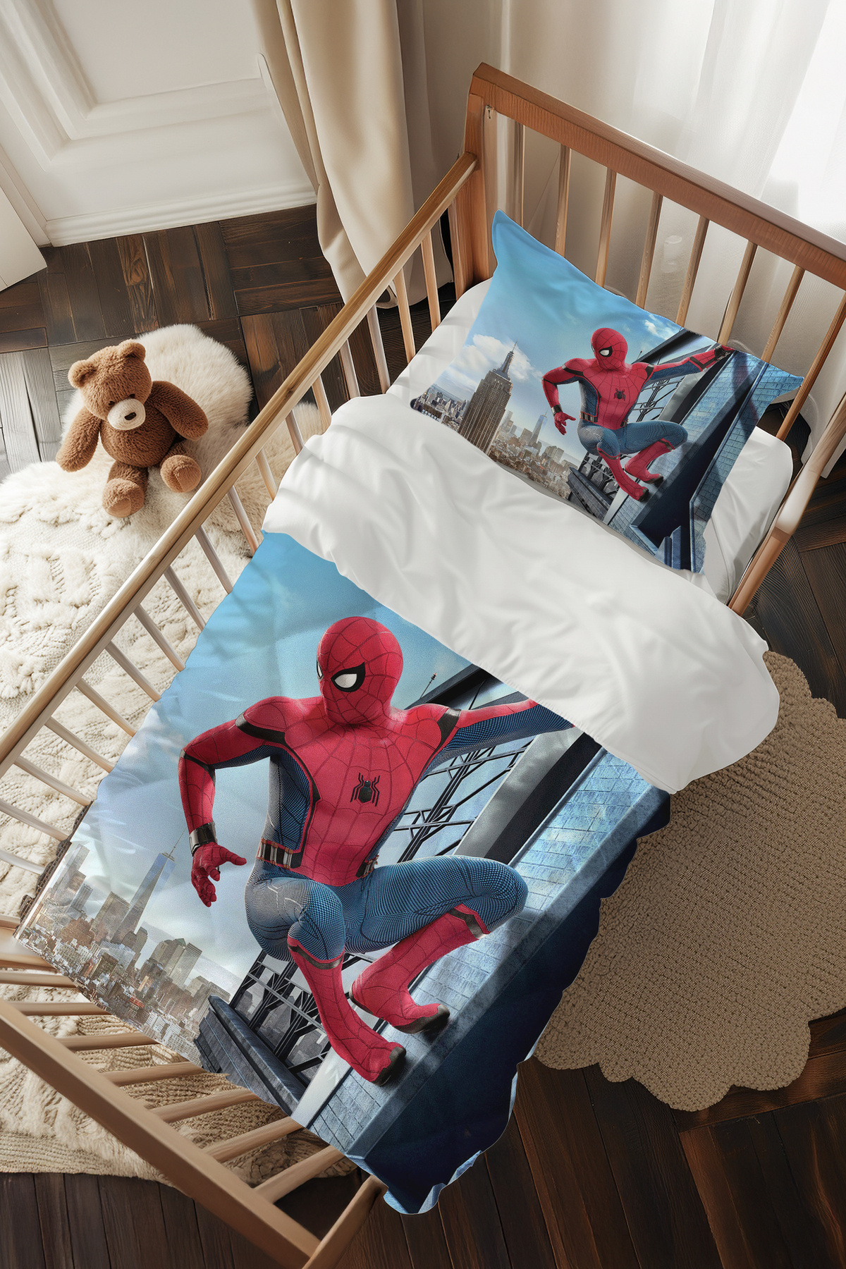 Talia Home Spider-Man Örümcek Adam Bebek Beşik Uyku Seti TLABG-102