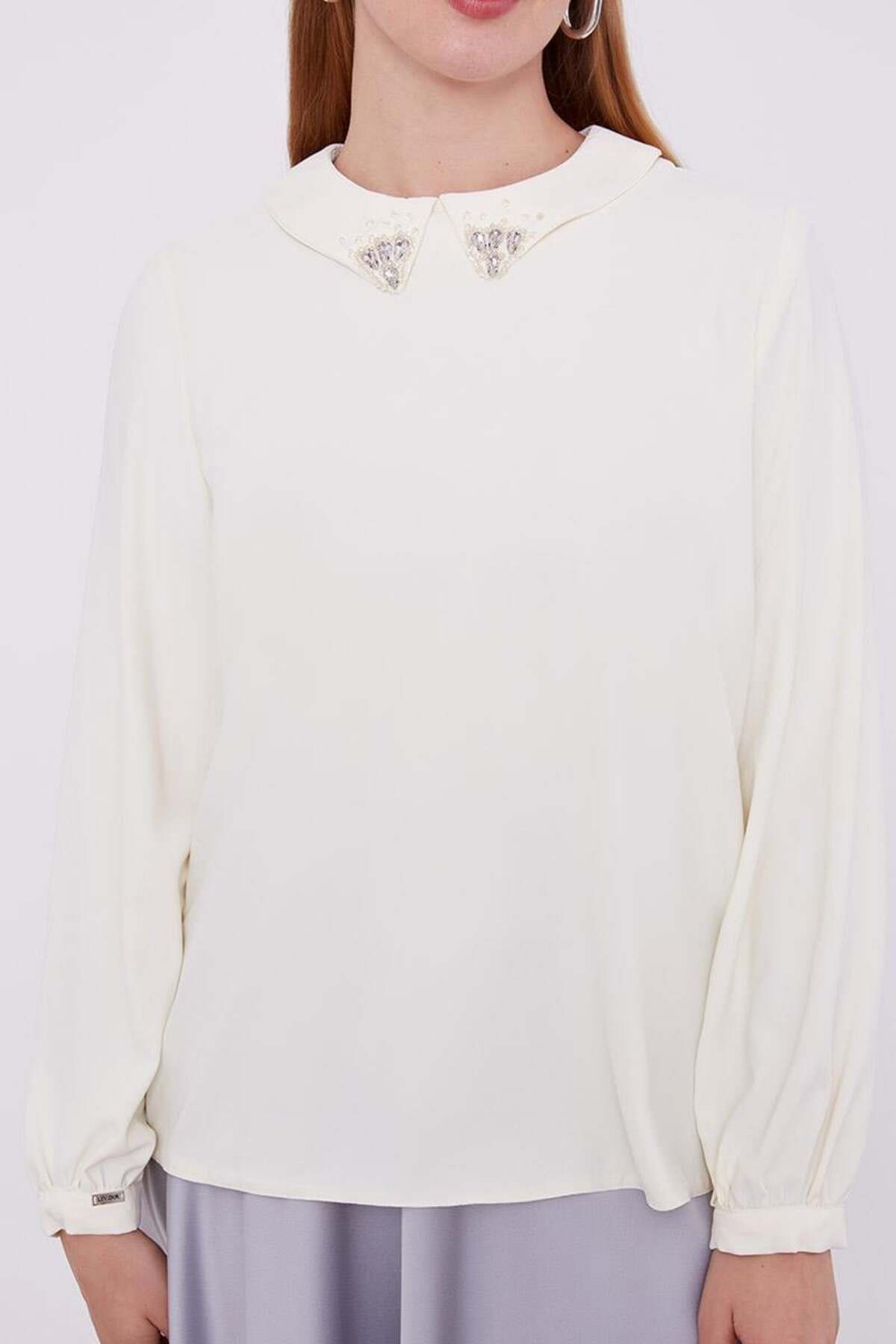 Levidor-White Collar Embroidered Blouse 5