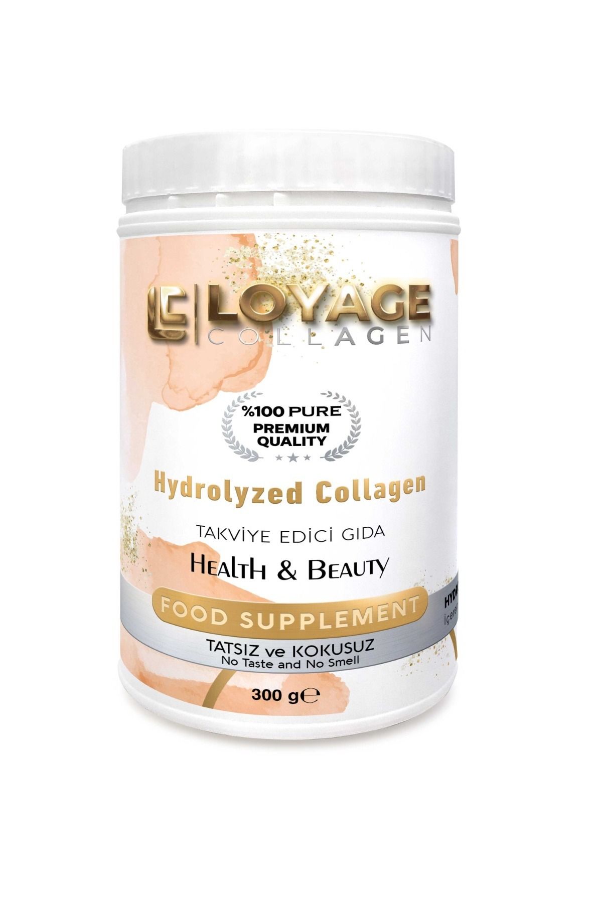 LOYAGE Yüksek Biyoaktif Çift Hidrolize %100 Saf Collagen Kolajen 300gr 30 Günlük