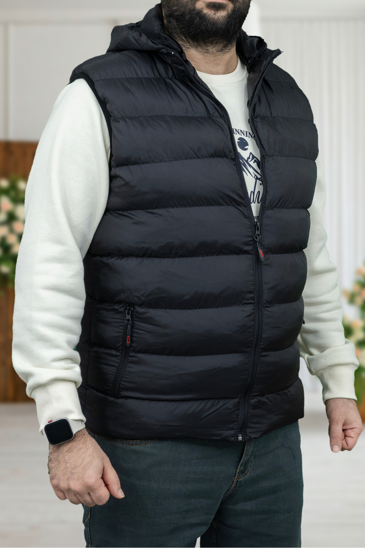 KALENDMARK Su Geçirmez Çıkarılabilir Kapşonlu Spor Şişme Yelek görsel 4