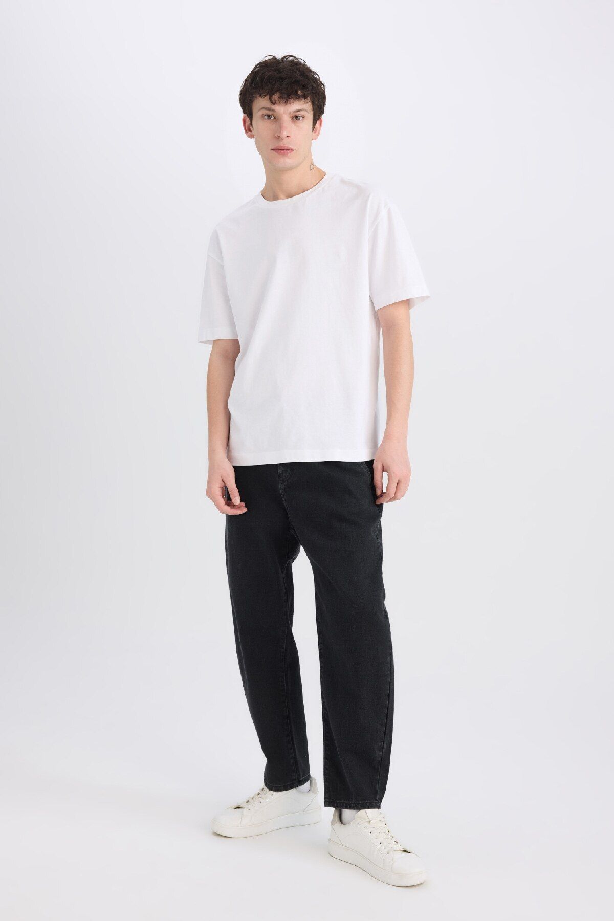 DeFacto-Pantaloni de jeans relaxați, confortabili, B8320ax25sp 3
