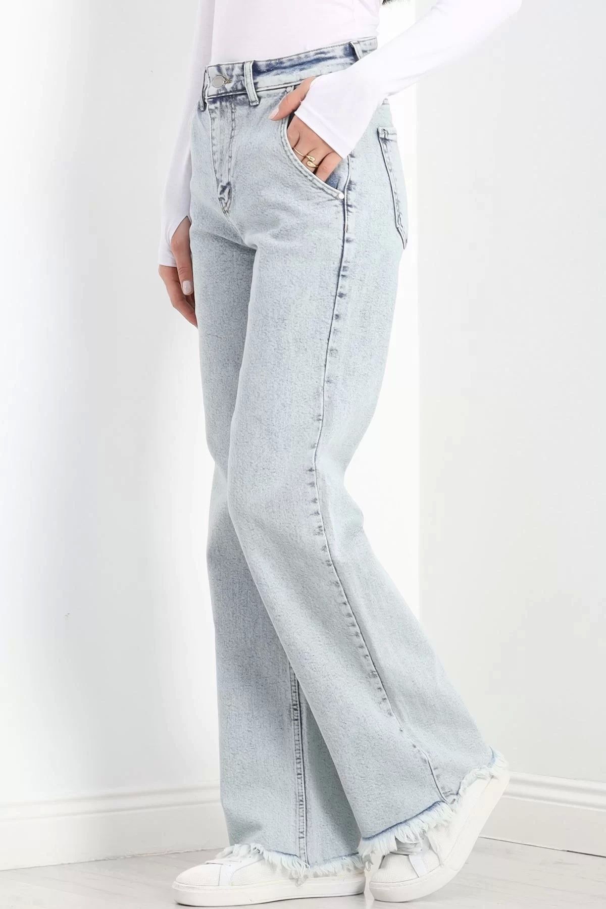 MrsQuenn-Ice Blue Palazzo Jeans - Tassels on the Leg, 19490.1900 5