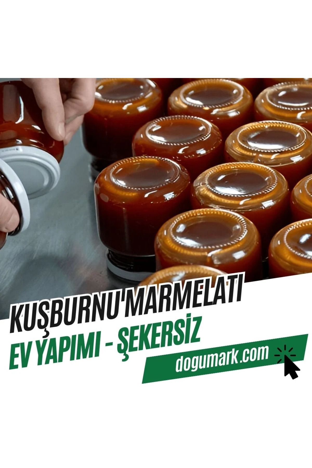 DoğuMark Kuşburnu Marmelatı - Ev Yapımı - Şekersiz (660cc-Net500g℮)