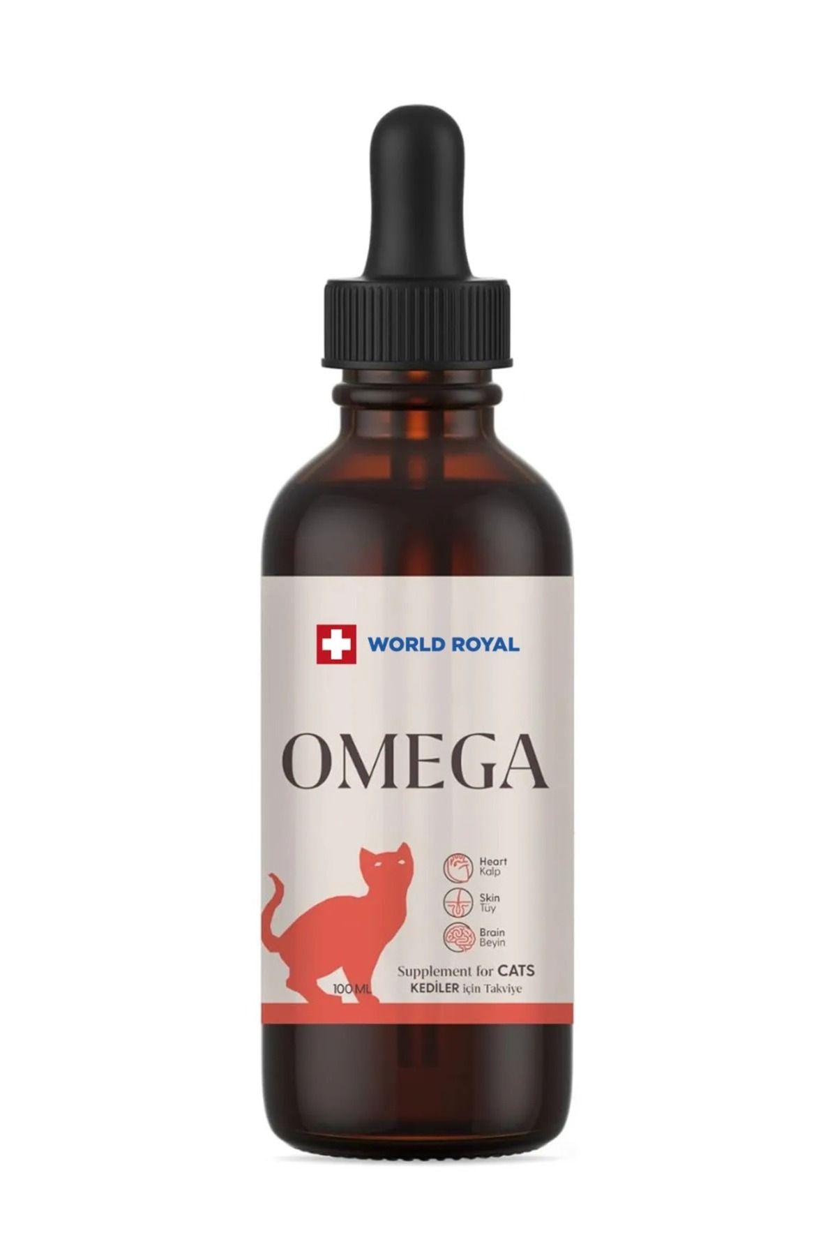 World Royal Kediler Için Omega 3 ve Omega 6 Takviyeli Multivitamin Damla 100 Ml.