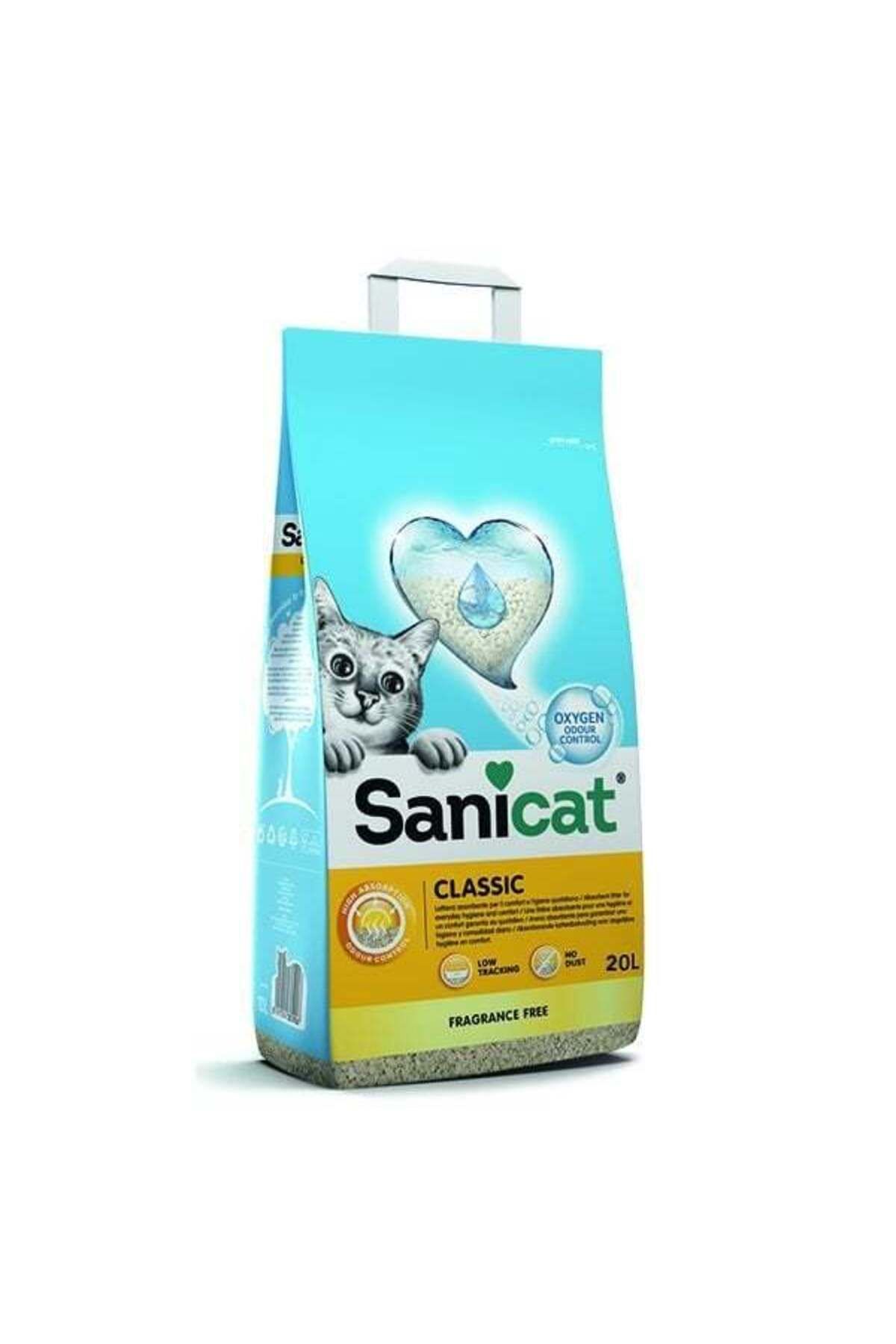 Sanicat Classic Oksijen Kontrollü Ultra Emici Kedi Kumu 20 Lt