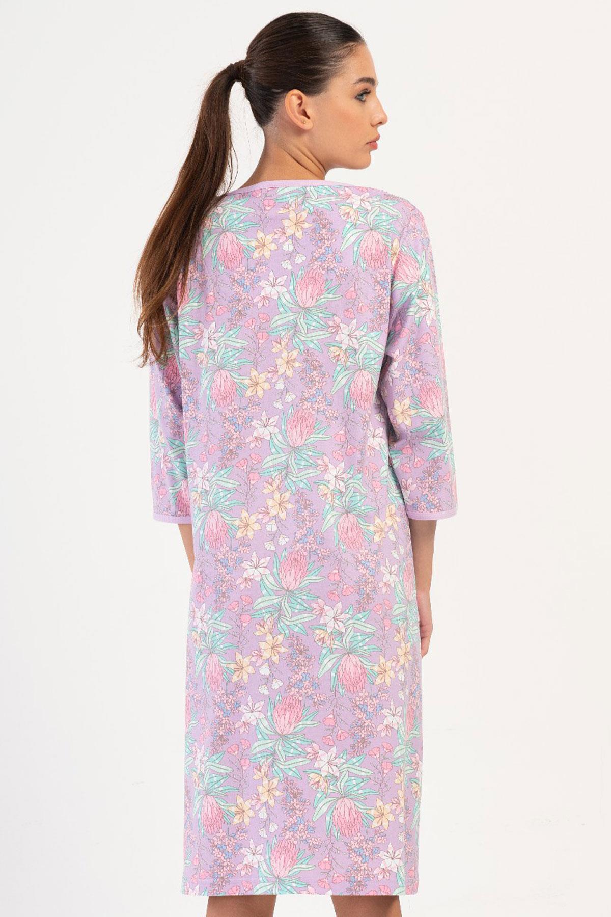 VİENETTA-Rochie de damă, mărime mare, cu fermoar, mânecă Capri, liliac C1T8N0O504 4