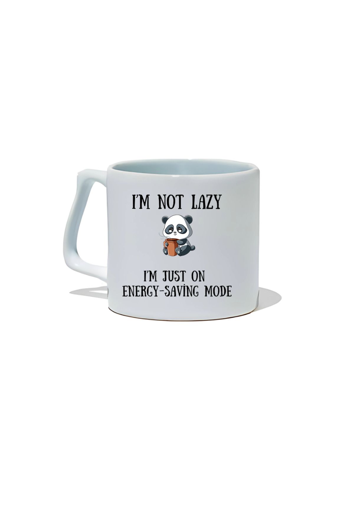 IVART-Panda Themed-I'M Not Lazy I'M in Energy Saving Mode Printed Porcelain Luxury Mug Cup 1