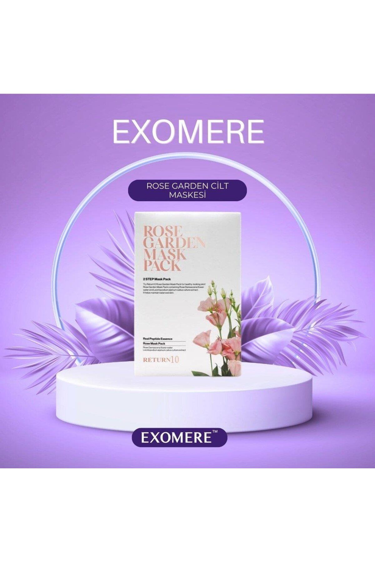 EXOMERE 10'lu Rose Garden Güllü Cilt Maskesi