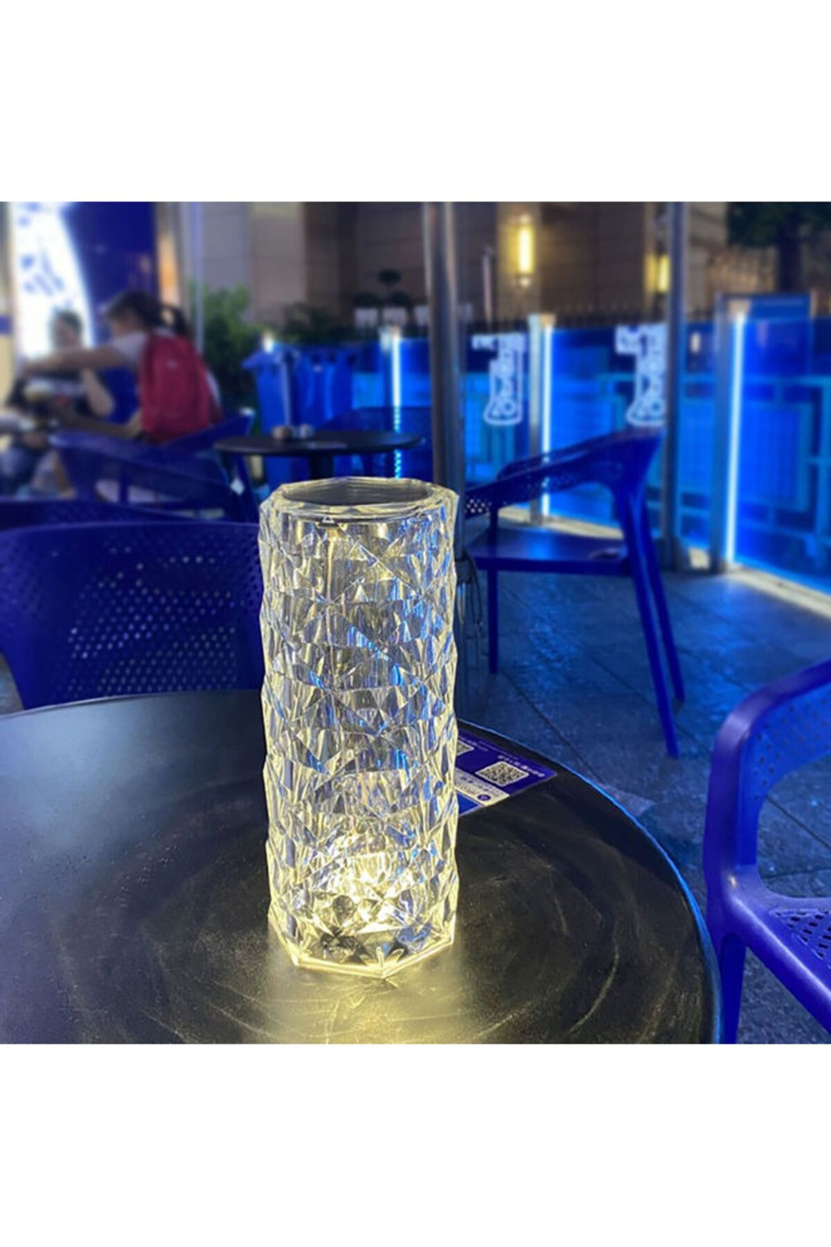 Generic-مصباح طاولة كريستالي LED ماسي، 16 لونًا شفافًا 4